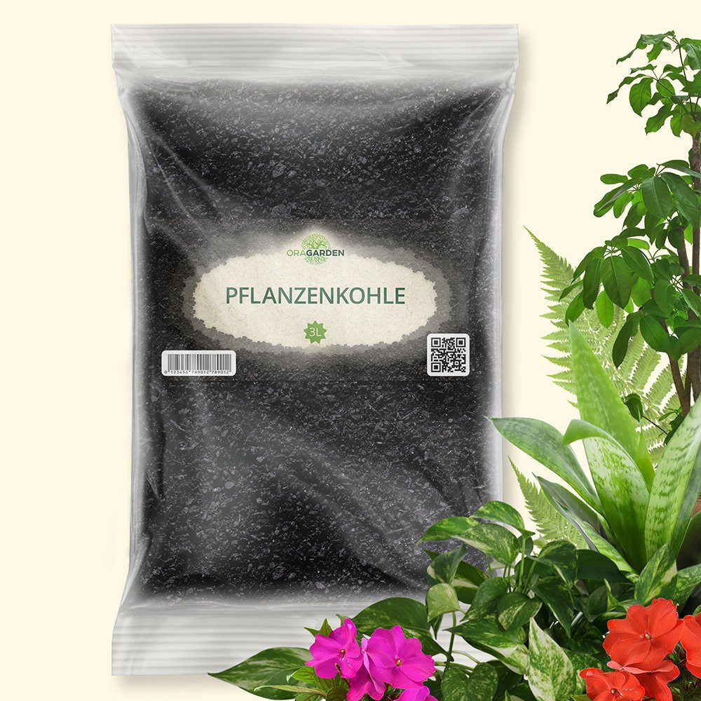 OraGarden Gartenbau-Substrat Premium Pflanzenkohle organischer Wasserspeicher Bodenverbesserer