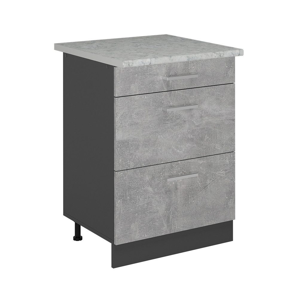 Vicco Unterschrank R-Line, Beton/Anthrazit, 60 cm günstig online kaufen