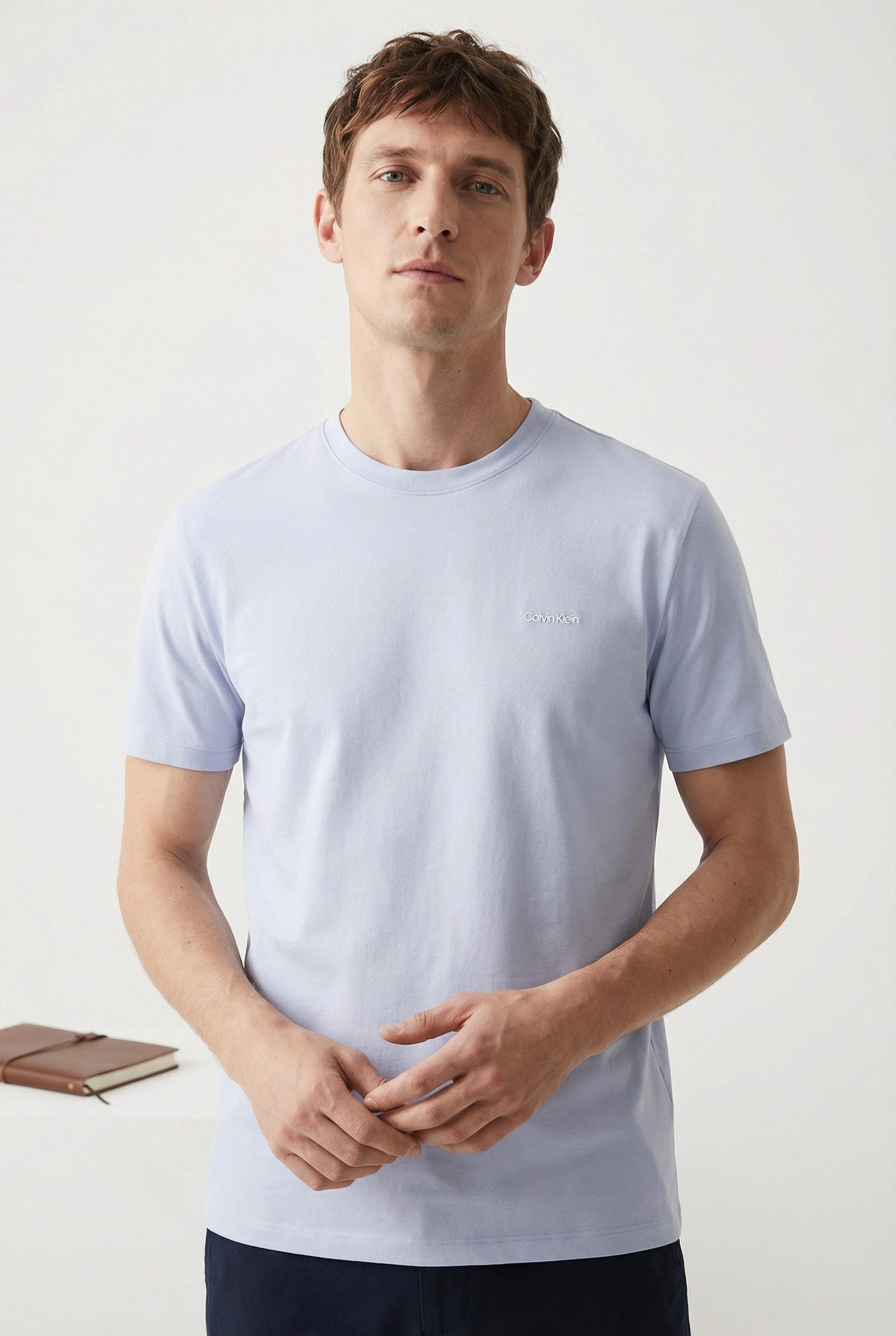 Calvin Klein T-Shirt SS MICRO LOGO CREWNECK TEE Regular fit mit Rundhalsausschnitt