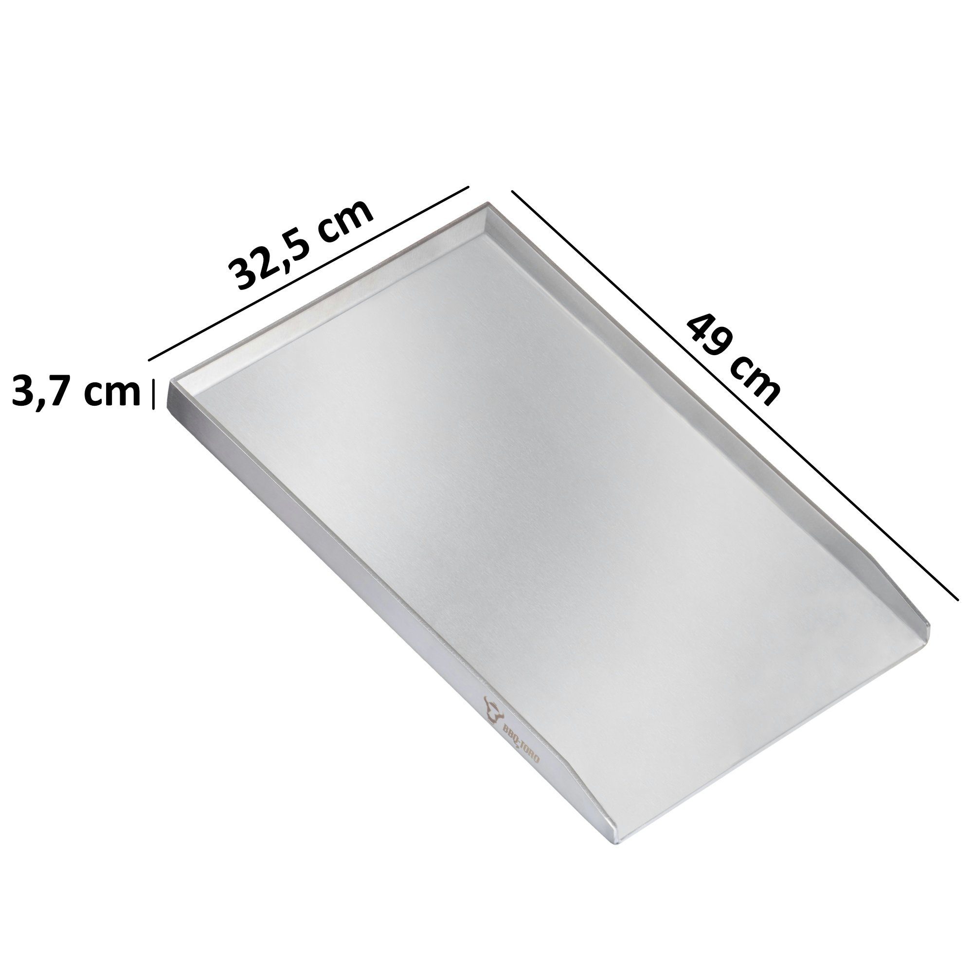 BBQ-Toro Grillplatte Edelstahl Grillpfanne, 32,5 x 49 cm, BBQ Plancha, Grillblech (1-St), Einfache Reinigung