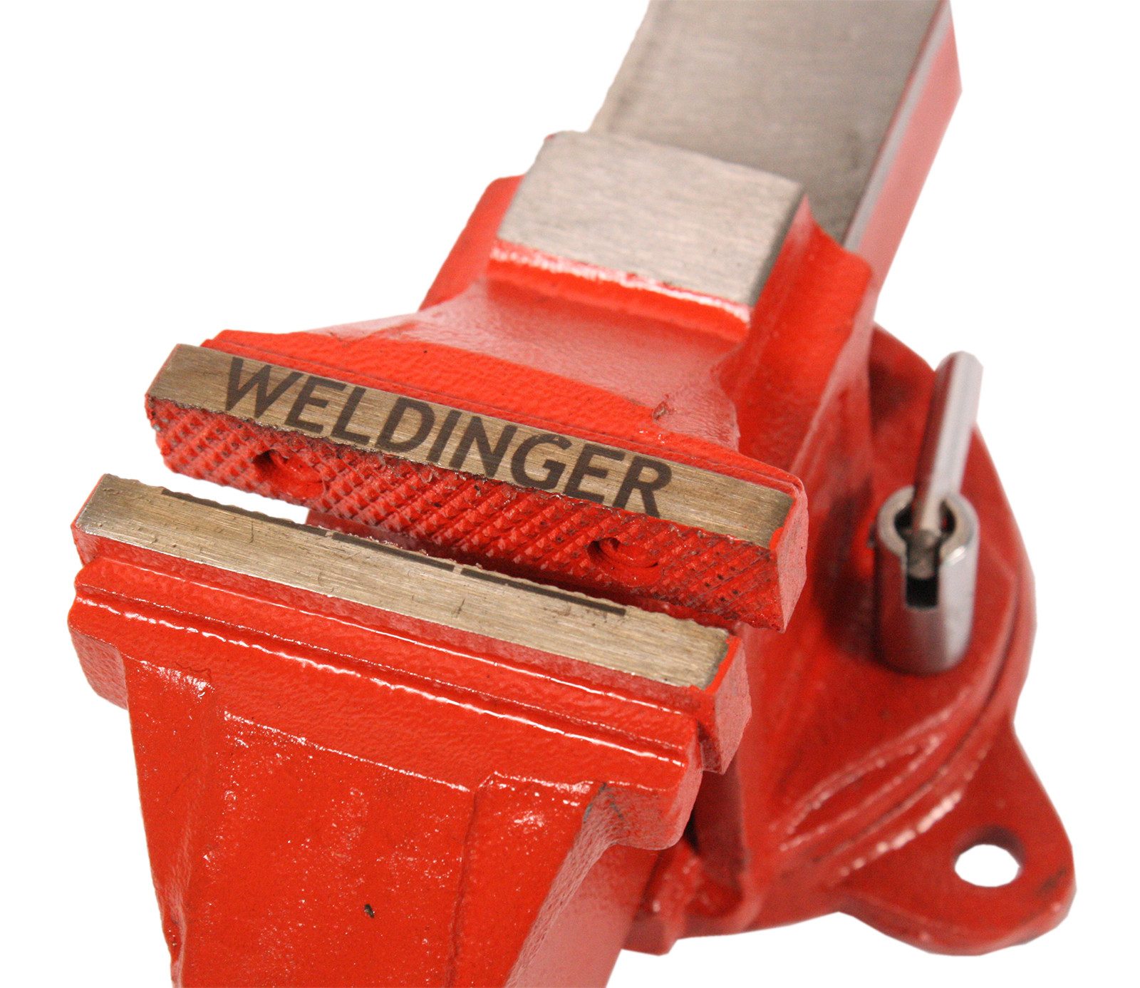 WELDINGER Schraubstock Schraubstock eco 80 mm Backenbreite 360° drehbar Stahl geschmiedet, 1-St., 80 mm, 360° drehbar, integrierter Ambossfläche