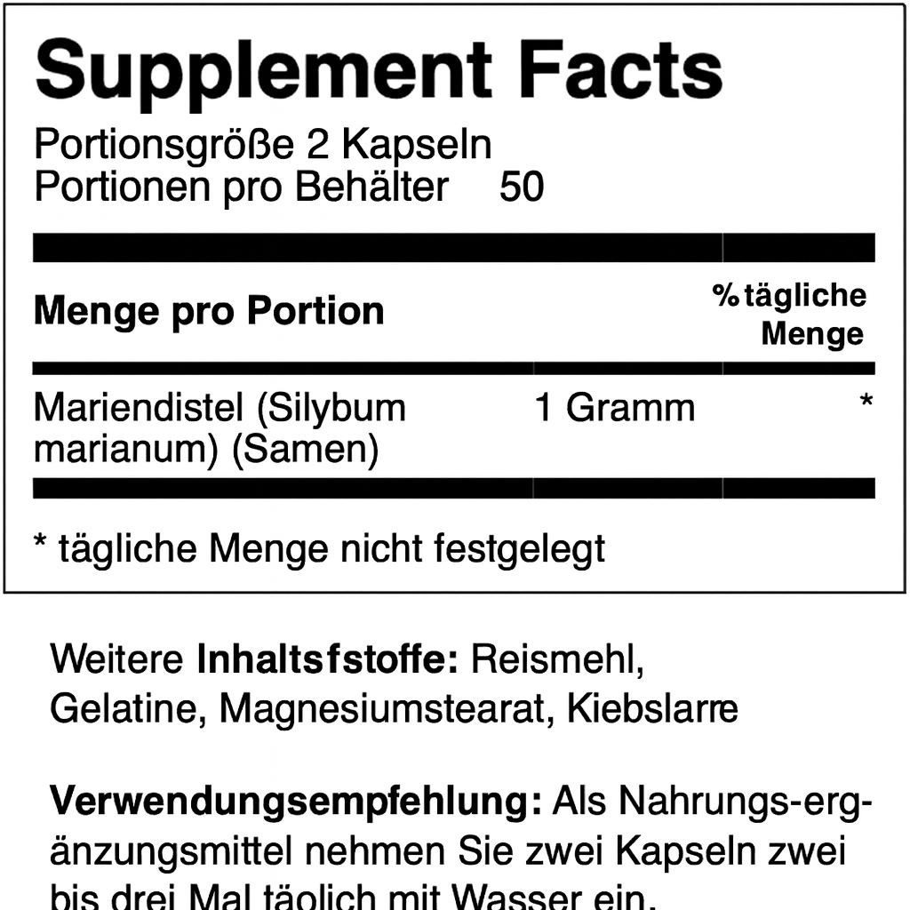 Swanson Health Products SWANSON Milk Thistle - Mariendistel 100 Kapseln Kapseln, 115 g, Jede Kapsel enthält 500 mg Mariendistel