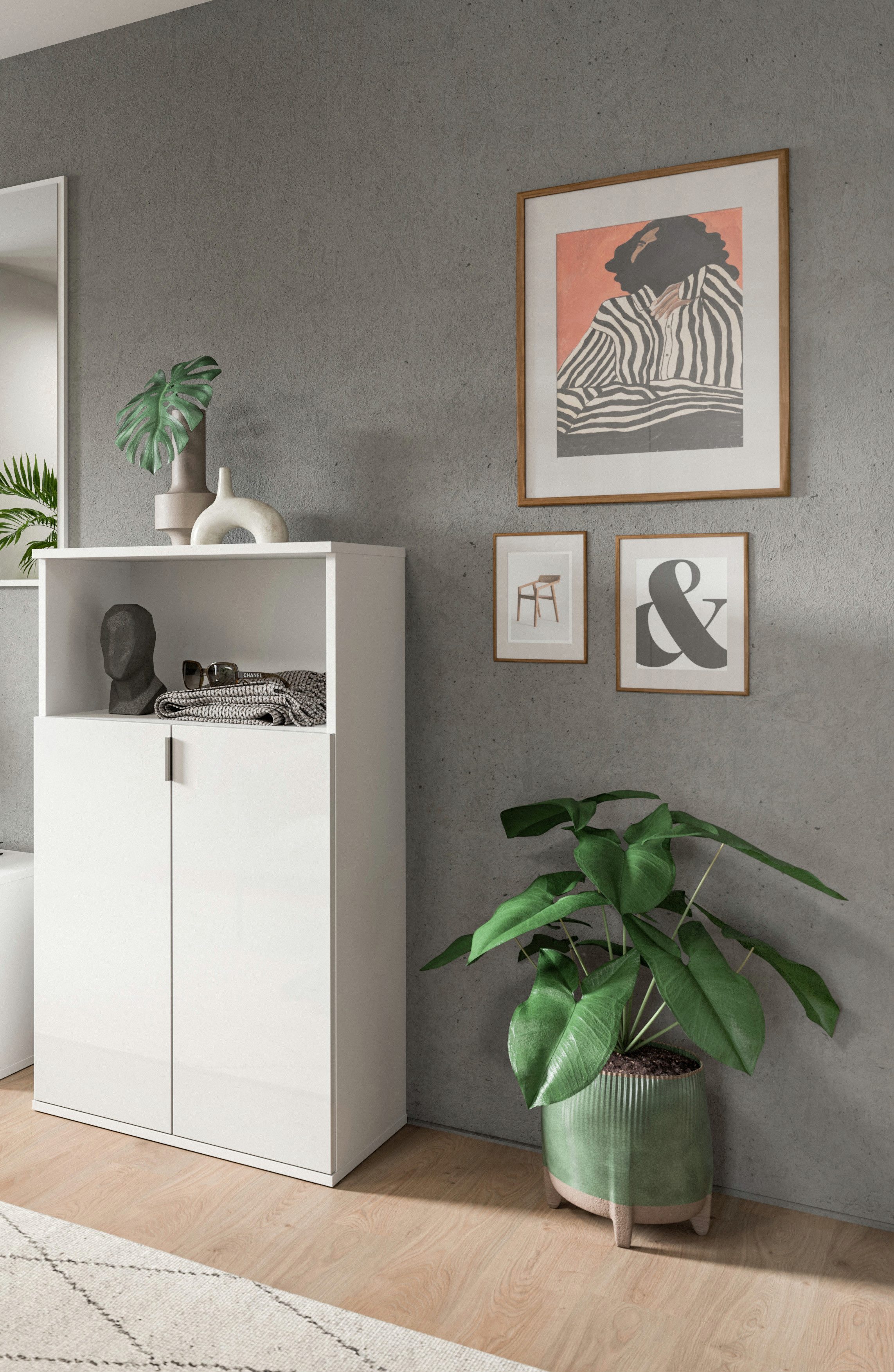 INOSIGN Schuhschrank Trondheim Schuhschrank, Höhe 110 cm, (1-St) hochglanz, günstig online kaufen