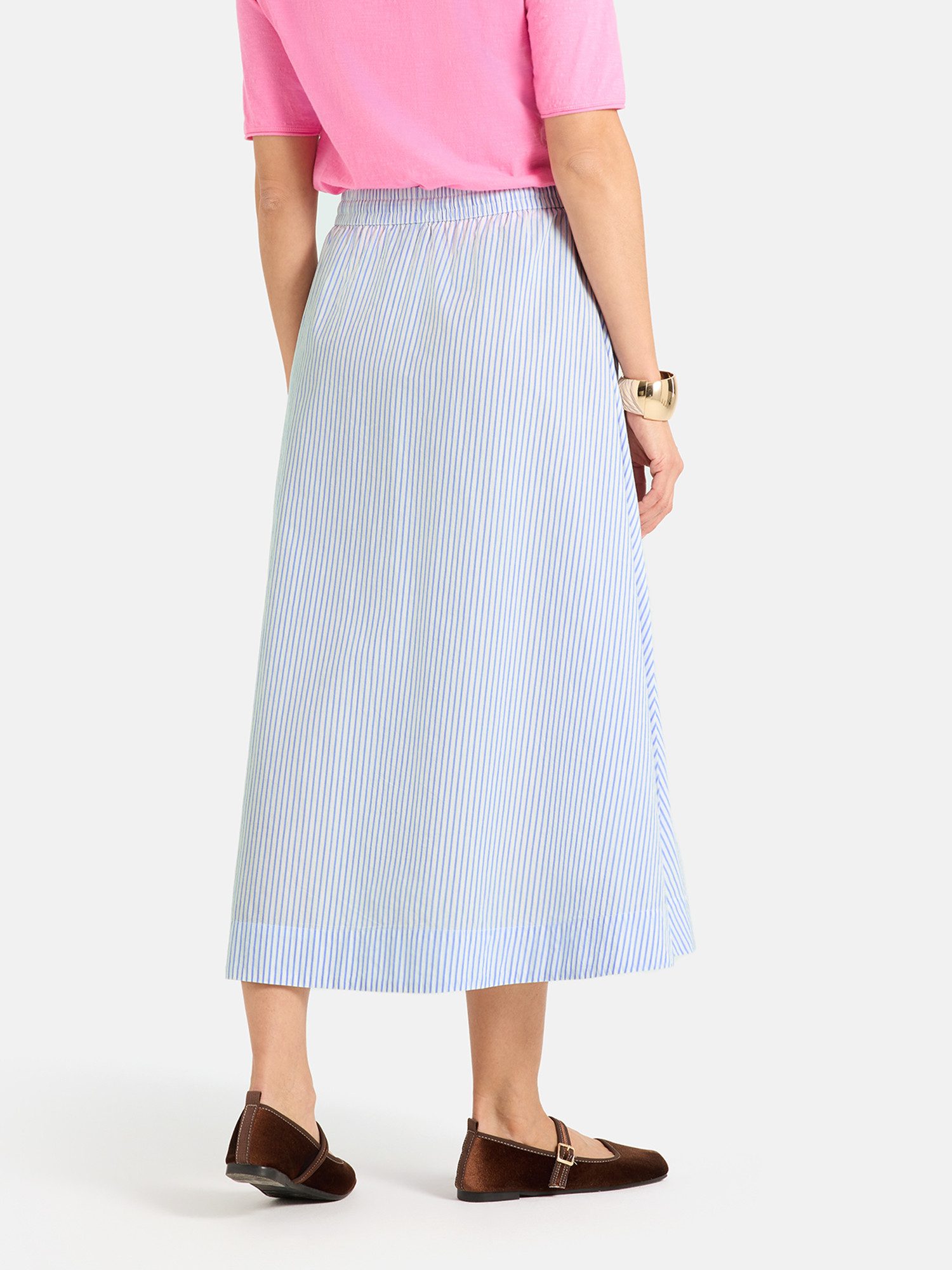 Lieblingsstück Midirock FrankaL mit gestickten Details, Elastikbund