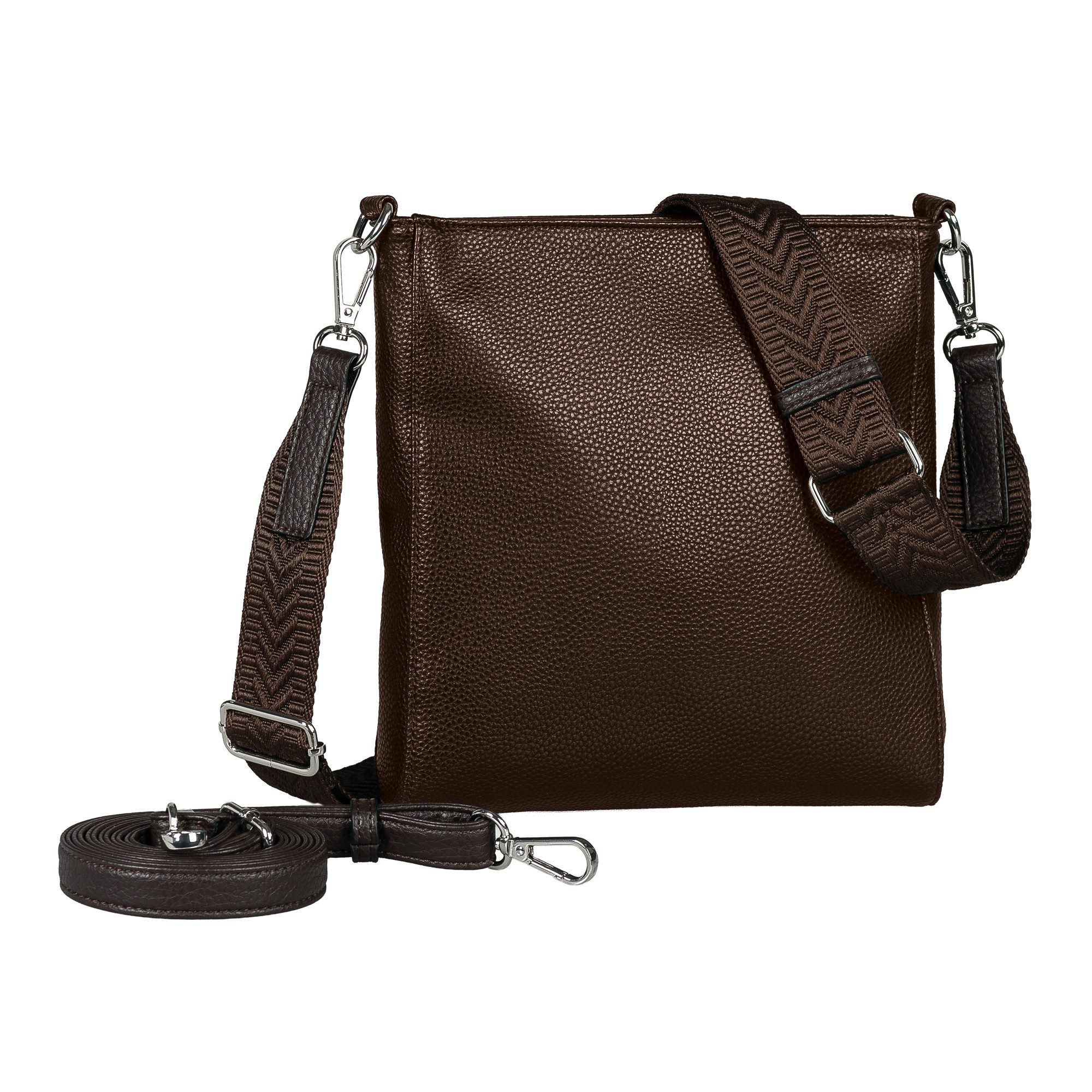 Gabor Umhängetasche Silena (Set, 2 Teile), Damen Schultertasche mit hochwertig, gewebtem Gurtband