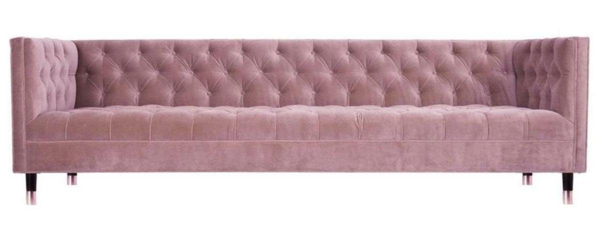 JVmoebel Chesterfield-Sofa, Blaue Chesterfield Textil Modern Design Stoff Kreative Möbel Neu Wohnzimmer Sofa Rosa