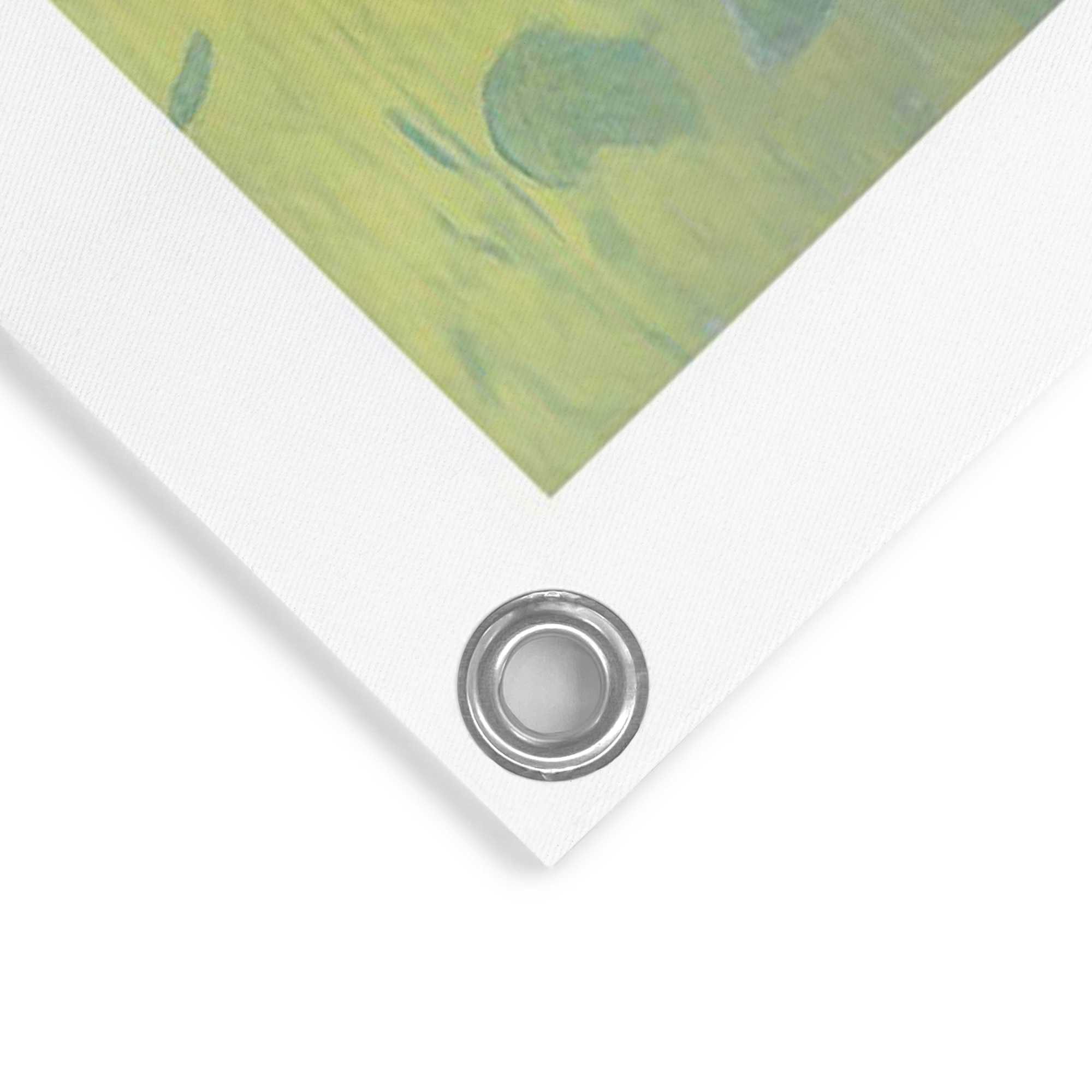 Reinders! Poster Catfield, Garten - Blumen - Schwarze Katze - Mehrfarbig - Leinwand - Kunst