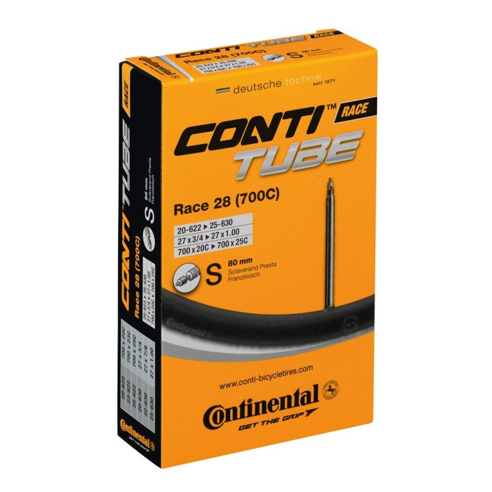 CONTINENTAL Fahrradschlauch 28" Schlauch "Race 28", 700x20/25C (18/25-622/630), SV 80 mm