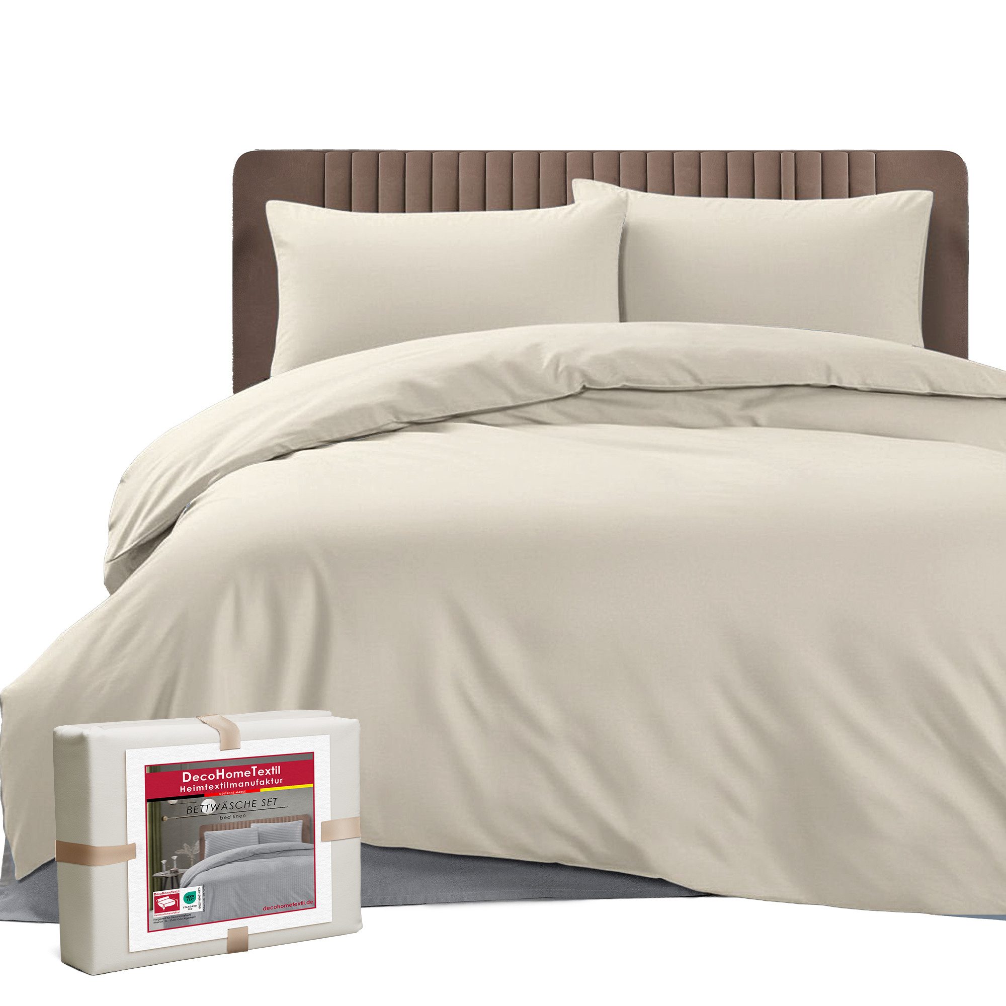 DecoHomeTextil Heimtextilmanufaktur Bettwäsche Set Bettgarnitur mit Reißver günstig online kaufen