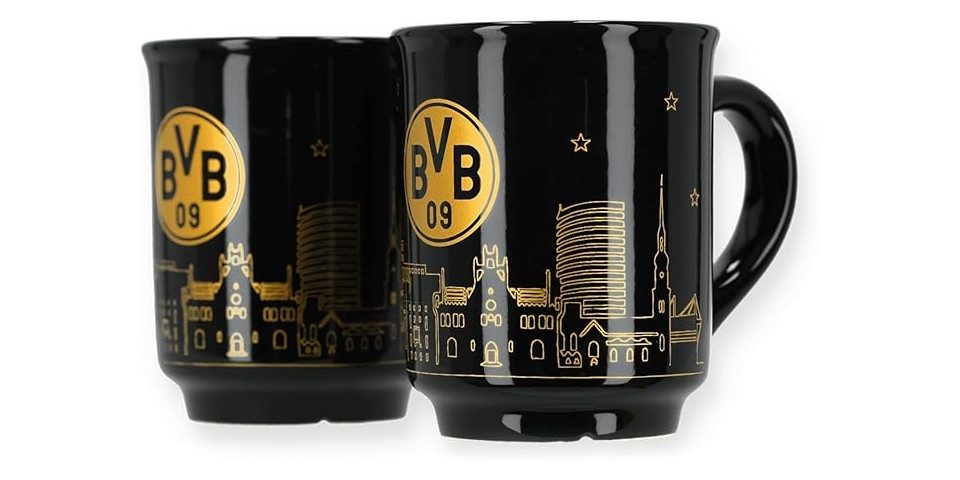BVB MERCHANDISING Tasse BVB Tasse 2er Set, Keramik