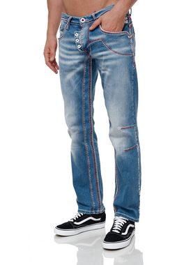 Rusty Neal Straight-Jeans RUBEN 46 mit auffälligen Ziernähten