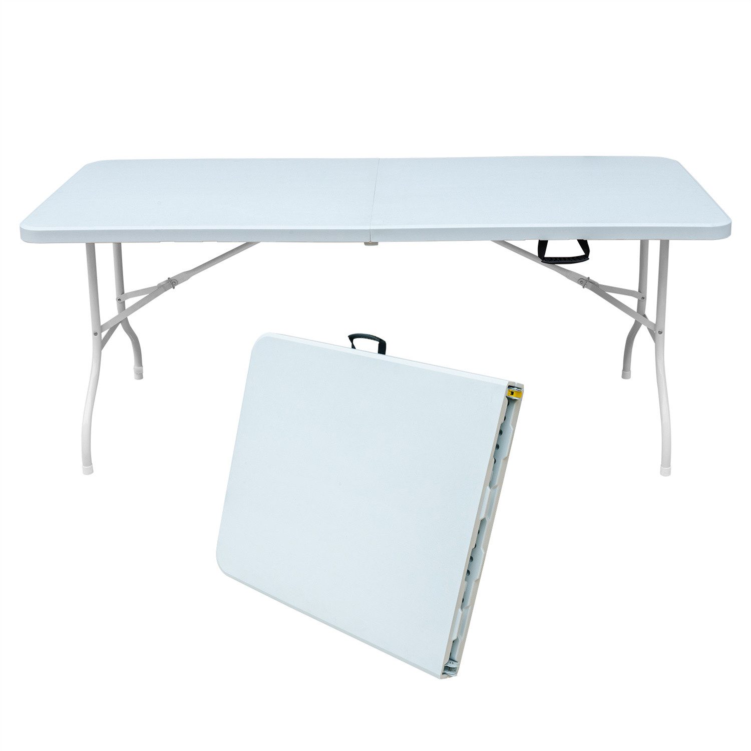 Campingtisch Klapptisch tragbar,tragbar mit Griff,Kunststoffplatte & Metallgestell