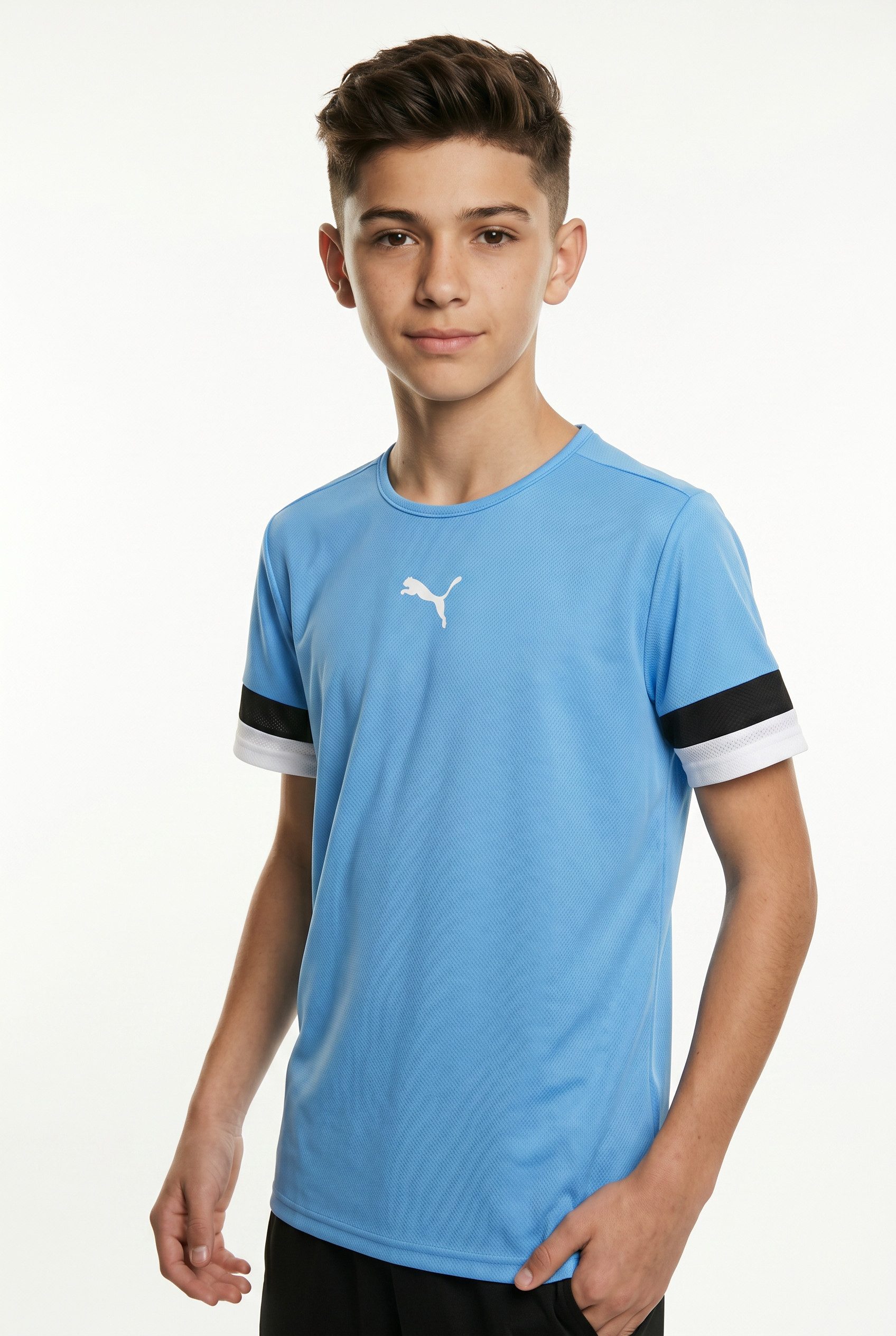 PUMA Fußballtrikot TEAMRISE JERSEY JR Fußball, Kurzarm, mit Rundhalsausschnitt, mit DryCELL Technologie