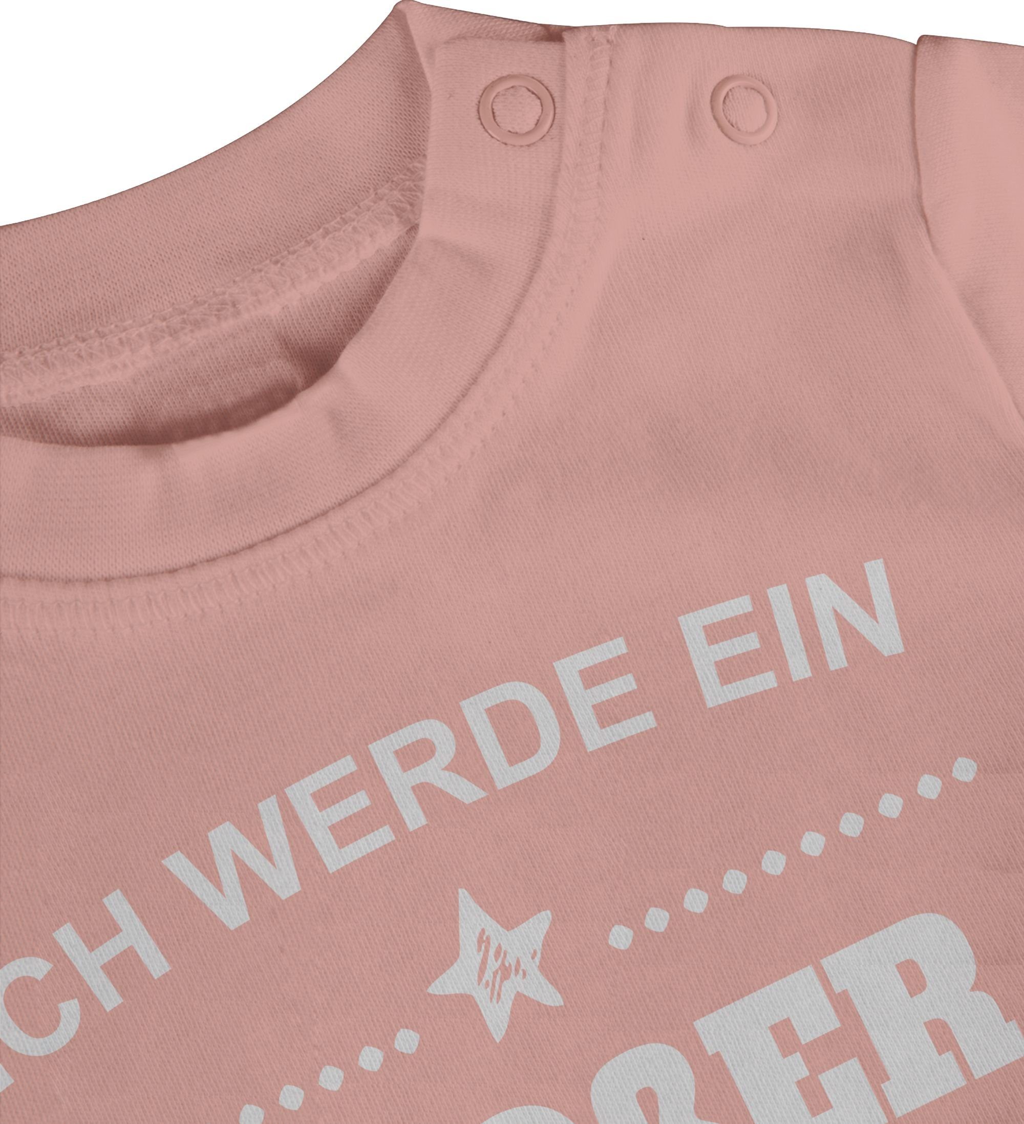 Babyrosa Ich ein großer T-Shirt Shirtracer 3 werde Bruder Bruder 2023 Großer