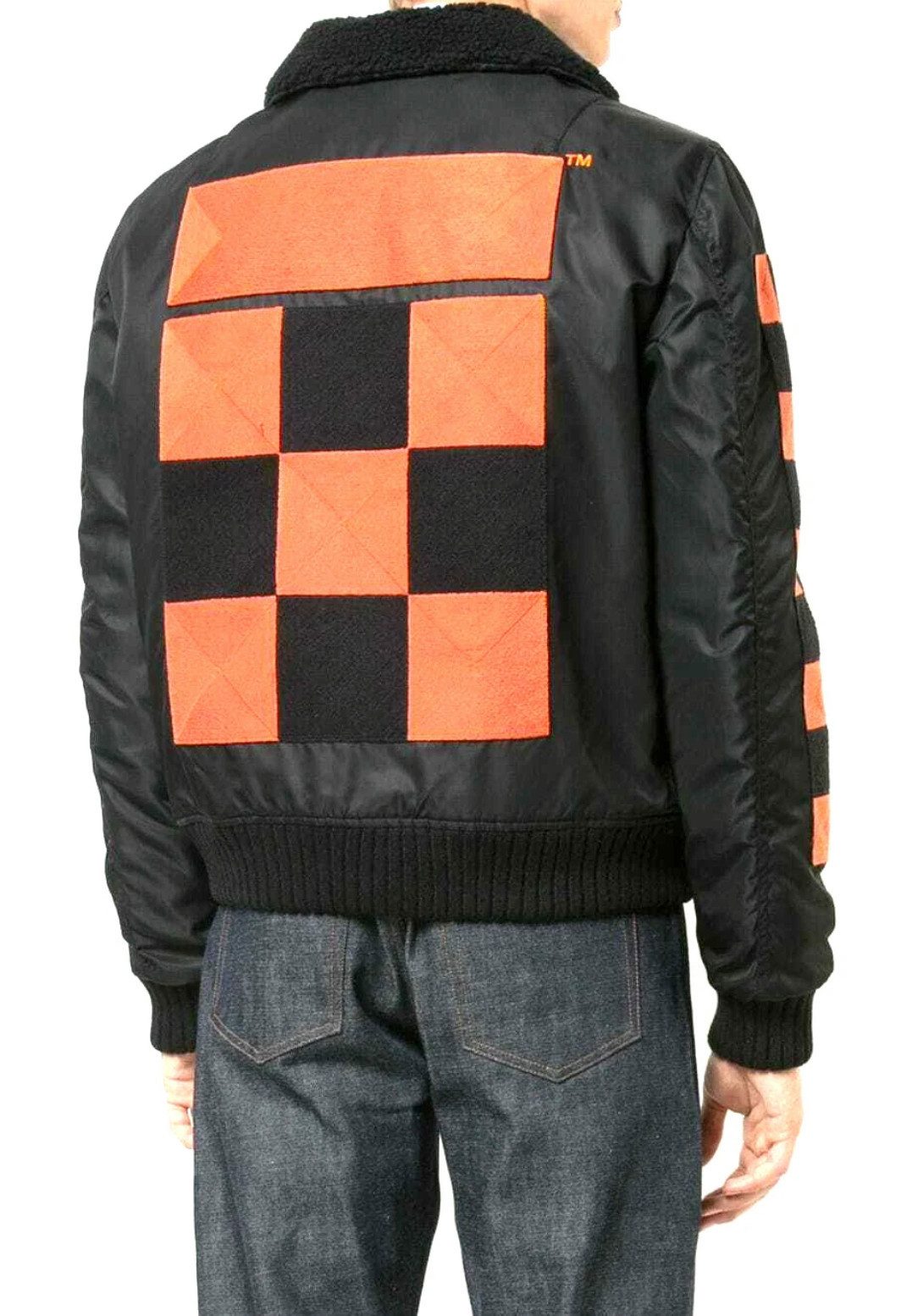 OFF-WHITE Bomberjacke Checker College Blouson Bomber College Jacke Hochwertige italienische Fertigung mit Liebe zum Detail