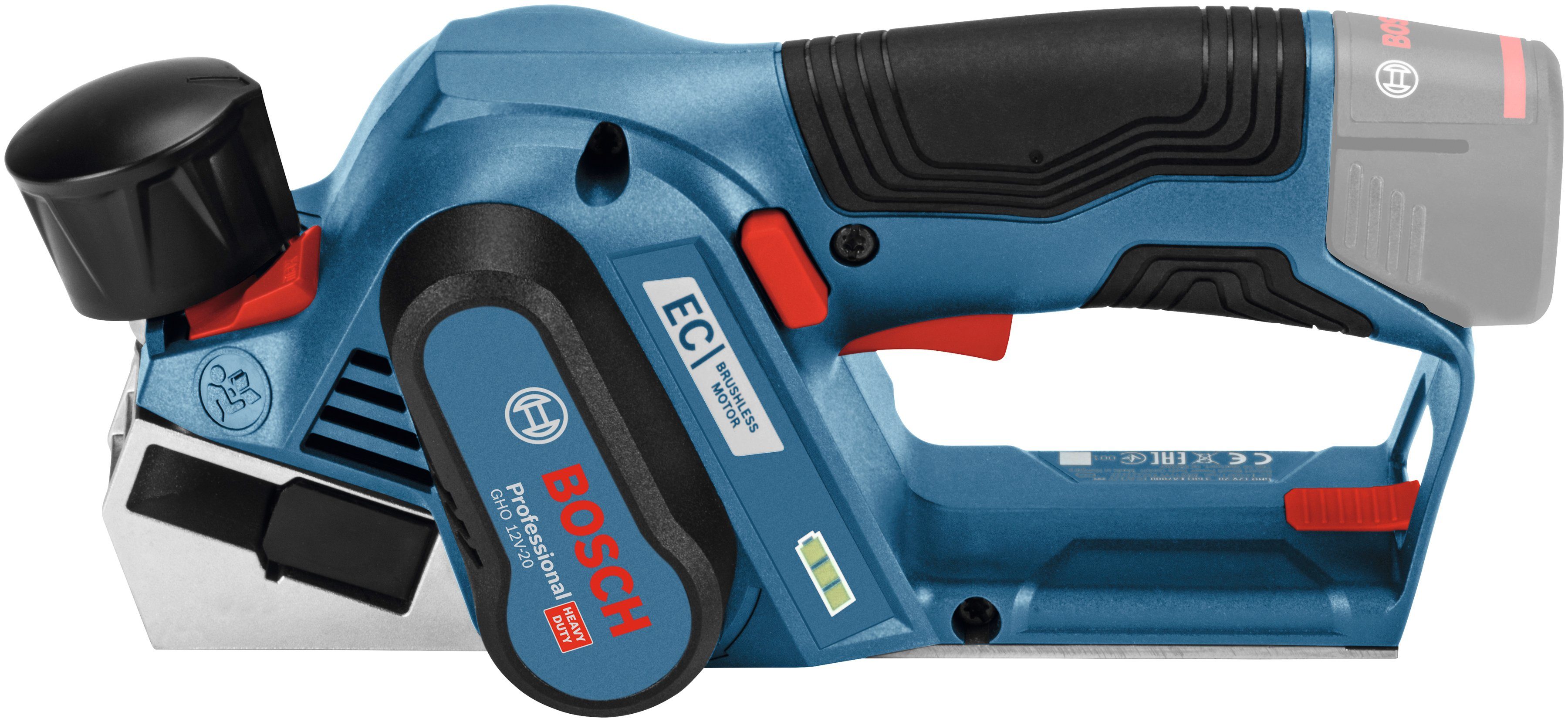 Bosch Professional Akku-Elektrohobel 12V-20 56 Hobel, Ladegerät und ohne Akku mm, Hobelbreite: in GHO