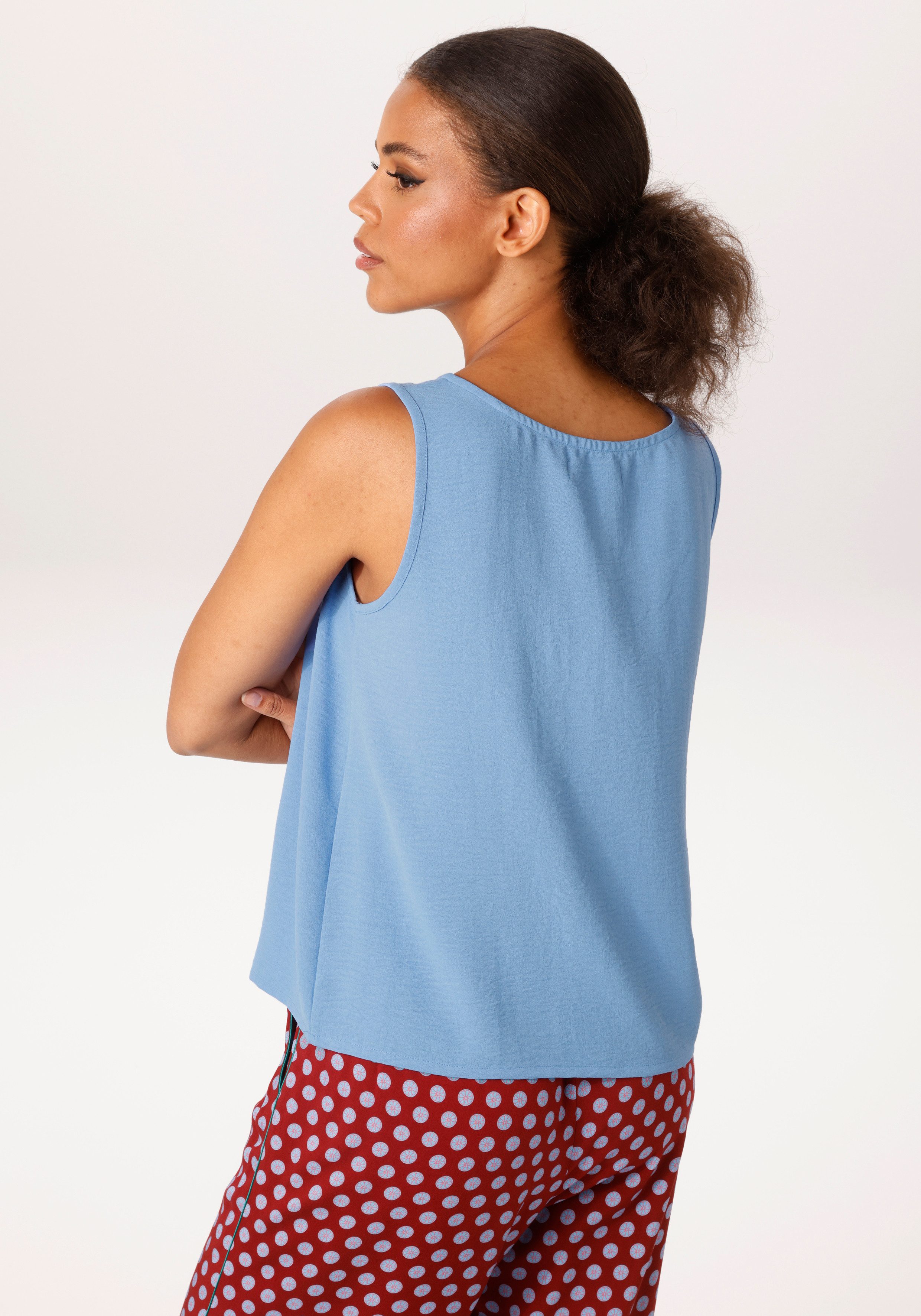 Aniston CASUAL Blusentop in Leinen-Optik - NEUE KOLLEKTION günstig online kaufen