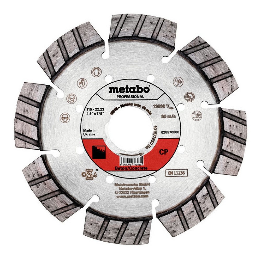 metabo Trennscheibe, Ø 115 mm, Diamant 115 x 22,23 mm Beton professional
