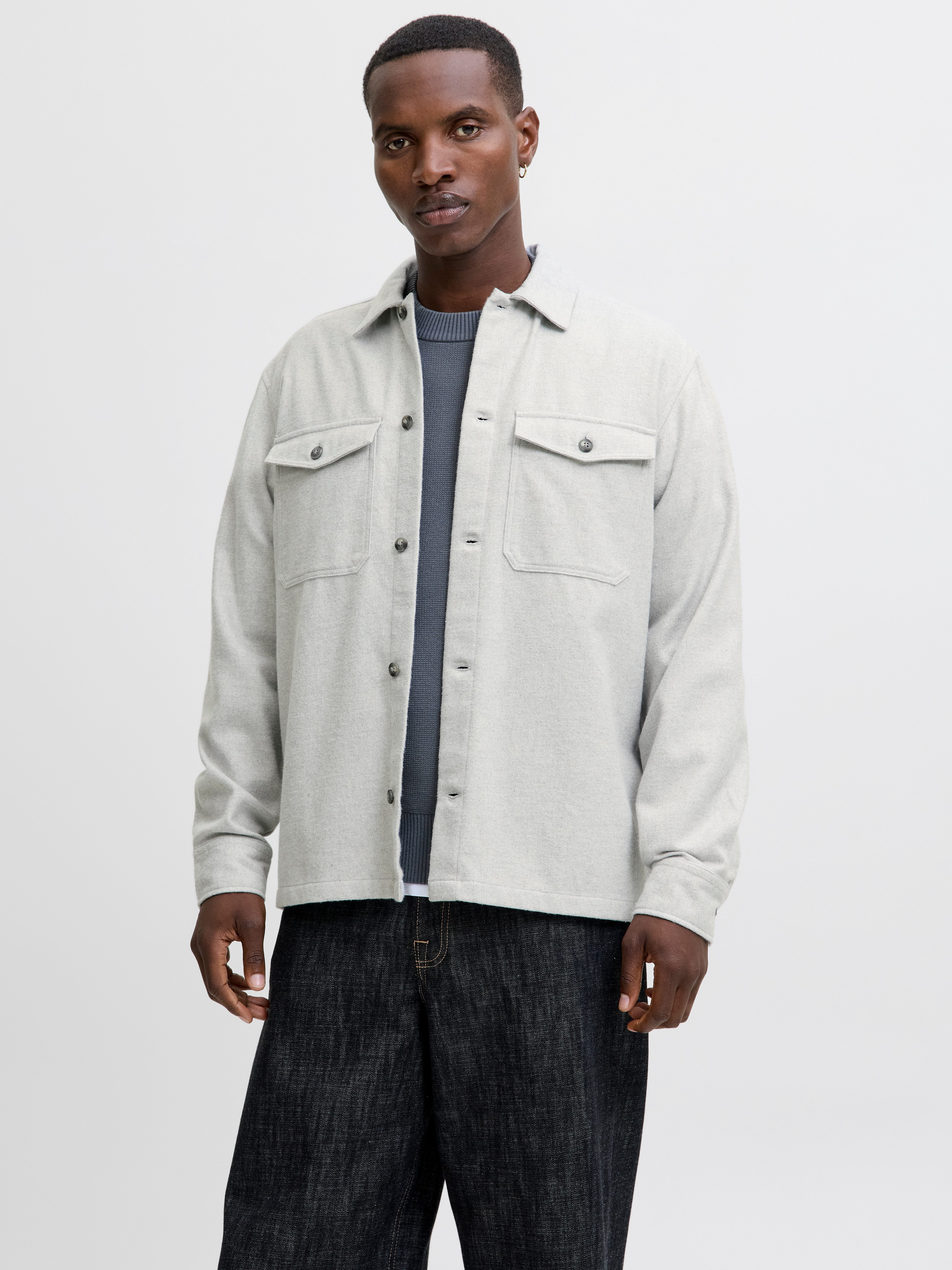 Jack & Jones Langarmhemd JJEPERFECT MELANGE OVERSHIRT LS SN günstig online kaufen