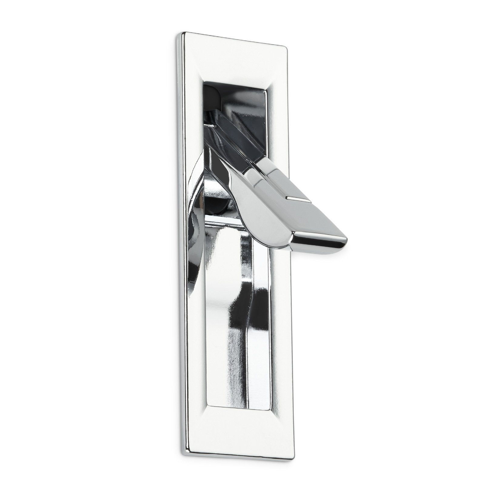 SO-TECH® Möbelgriff DETRIS Chrom poliert 65 x 19 x 15 mm klappbar zum Einfräsen (1-St), Klapphaken oder Klappgriff zum Einlassen für Möbel