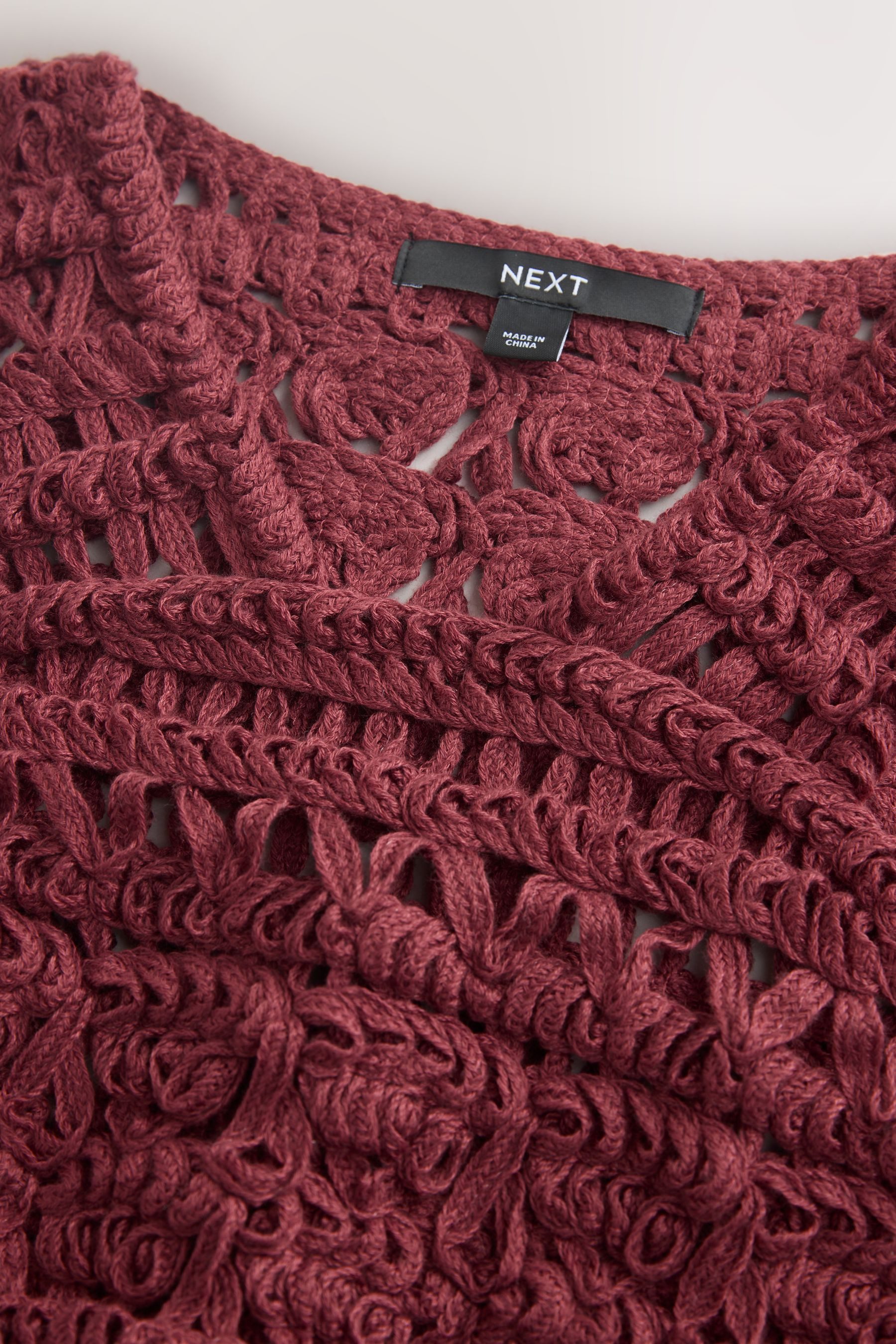 Next Neckholdertop Neckholder-Trägertop mit Häkeldetail (1-tlg)