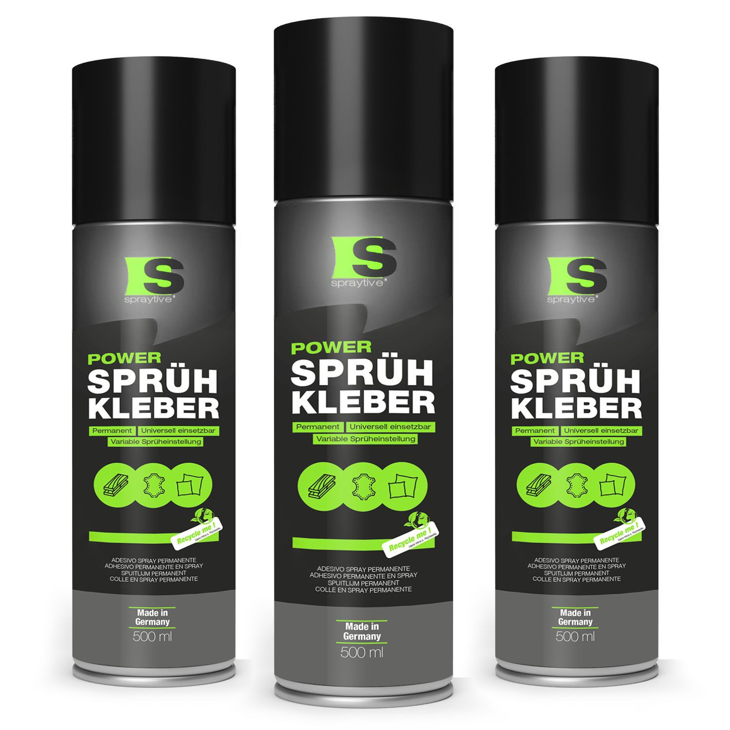 Spraytive Sprühkleber 3x 500ml Sprühkleber – für Textilien, Vlies, Schaumst günstig online kaufen