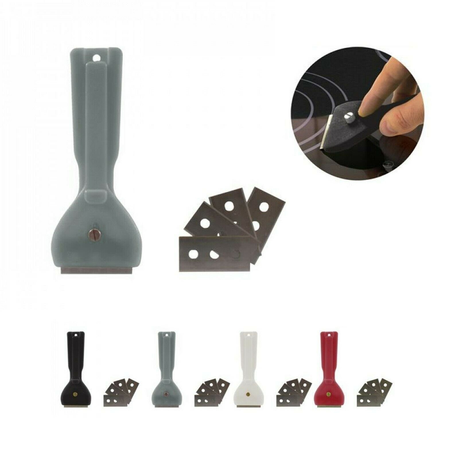 TSB Werk Glasschaber Glasschaber Herdschaber Kochfeldschaber Kochfeld, Keramikkochfeld, 5 Klingen