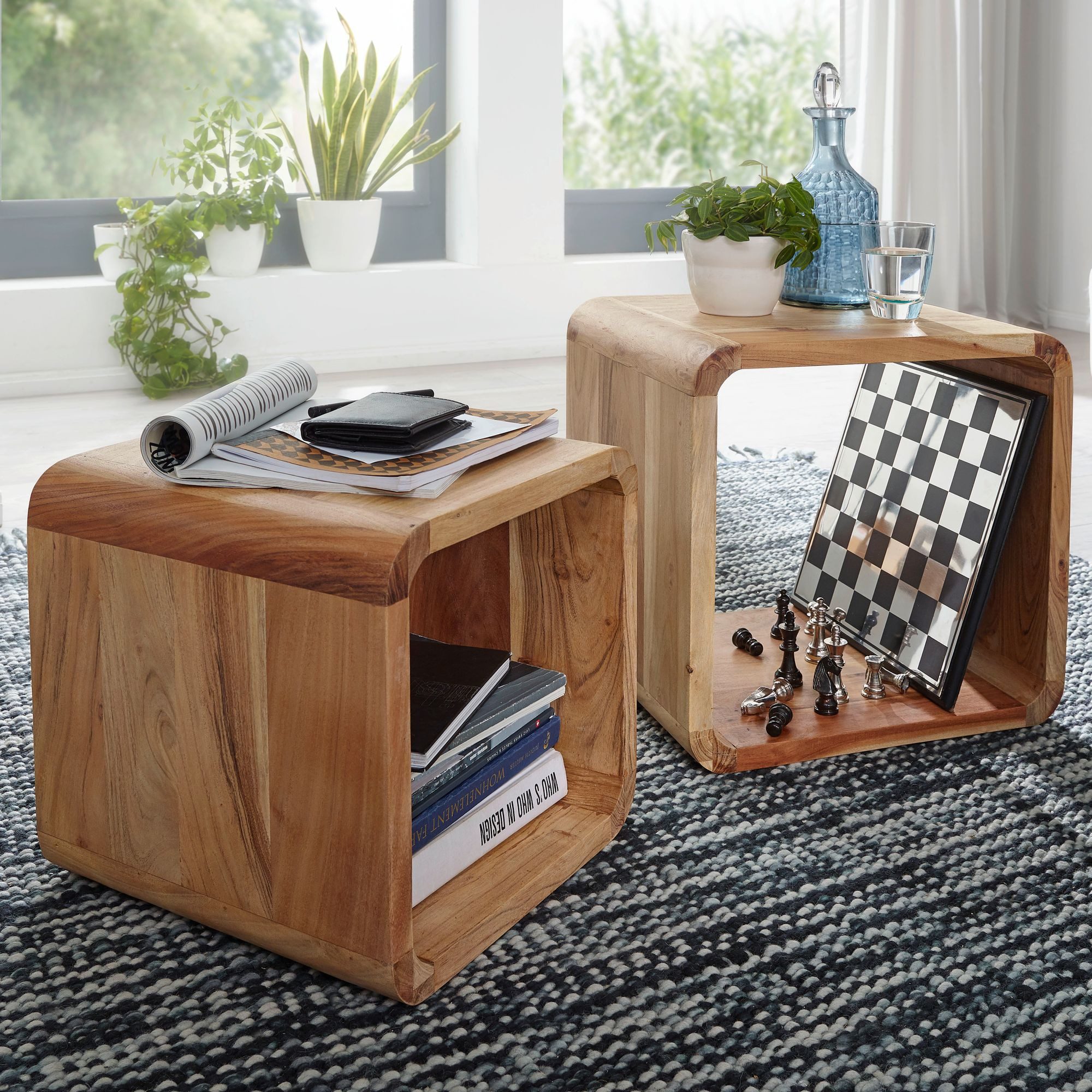 FINEBUY Satztisch FB43514 (Beistelltisch 2er Set günstig online kaufen