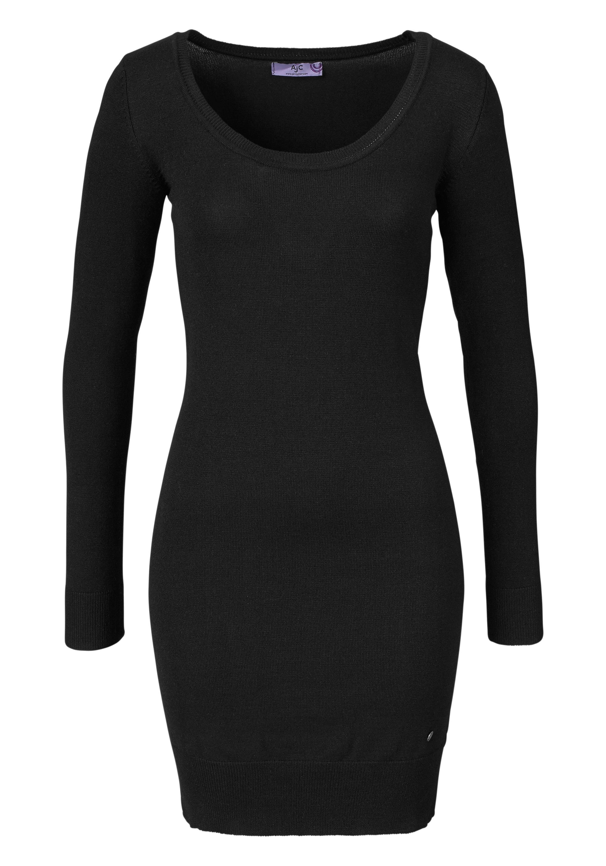 AJC Strickkleid figurbetont, aus Viskose und Polyamid, Langarm, mit Rippbündchen. Reduzierter Preis € 32,19. Unverbindliche Preisempfehlung € 45,99, (€ 32,19 pro 1 Stk)