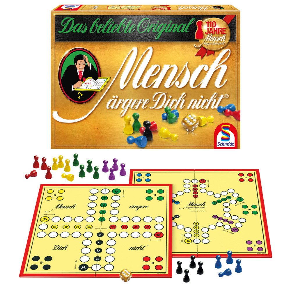 Schmidt Spiele Spiel Brettspiel Mensch ärgere Dich nicht GOLD 110 Jahre