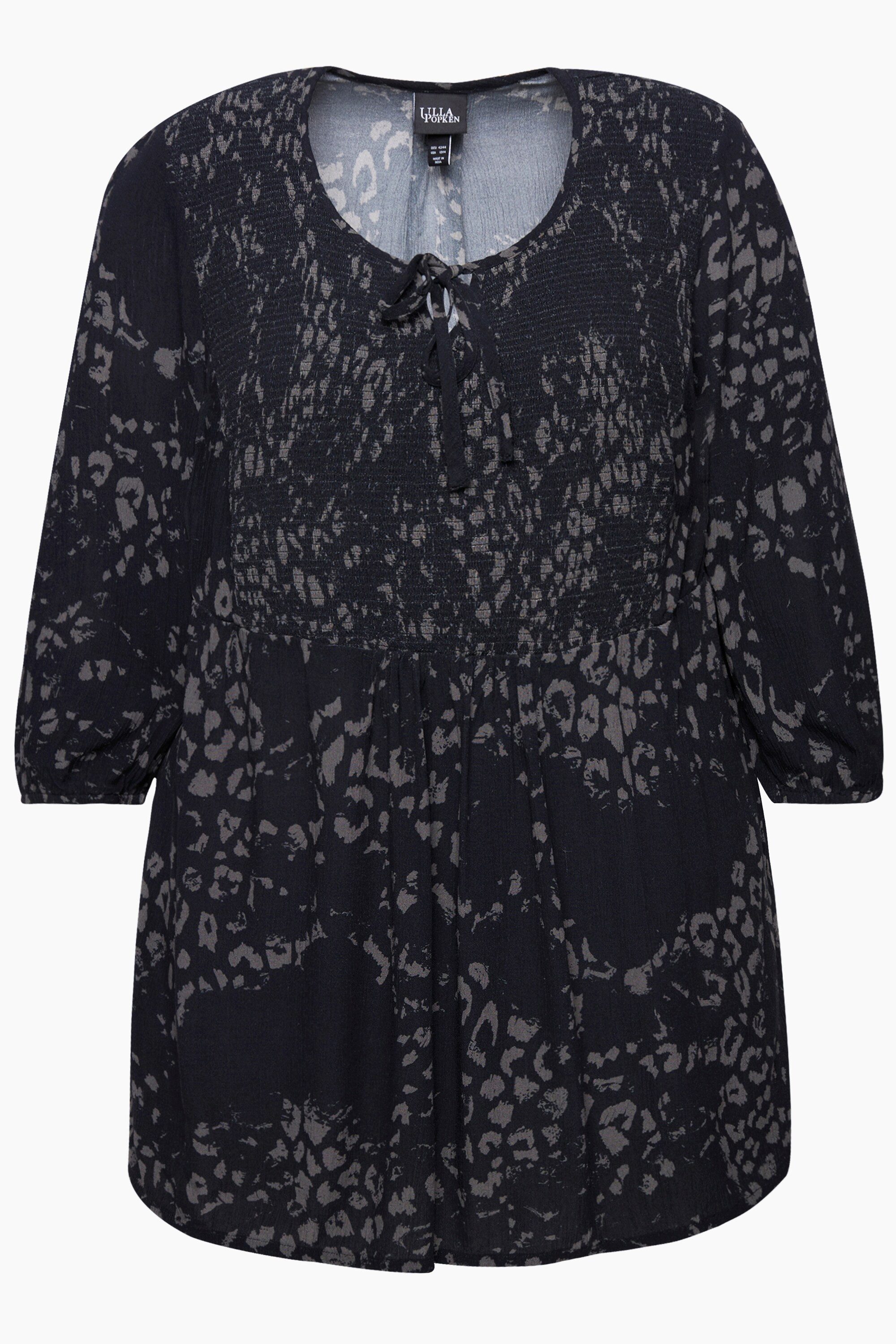 Ulla Popken Tunika Smokbluse floraler Druck günstig online kaufen