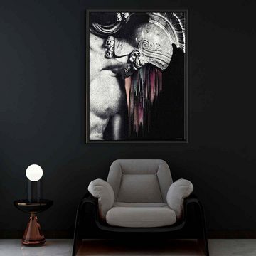 DOTCOMCANVAS® Leinwandbild Degradation, Leinwandbild Degradation schwarz grau Porträt Druck Wandbild