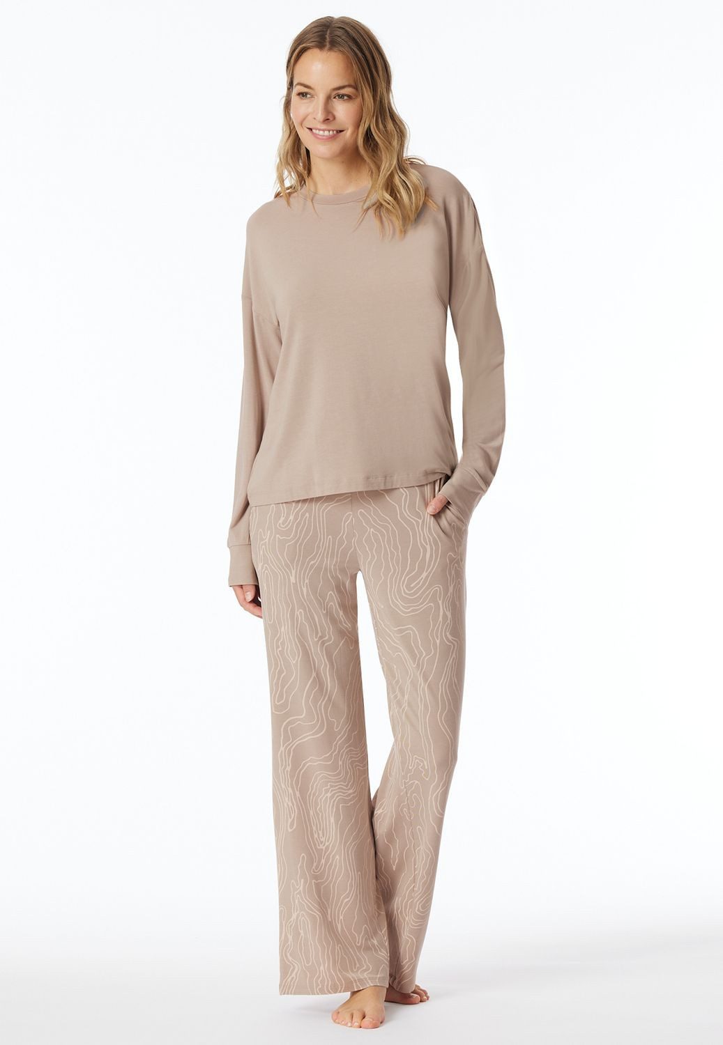 Schiesser Schlafanzug selected! premium (1 tlg) Rundhals-Ausschnitt, Taschen, Modal-Mix
