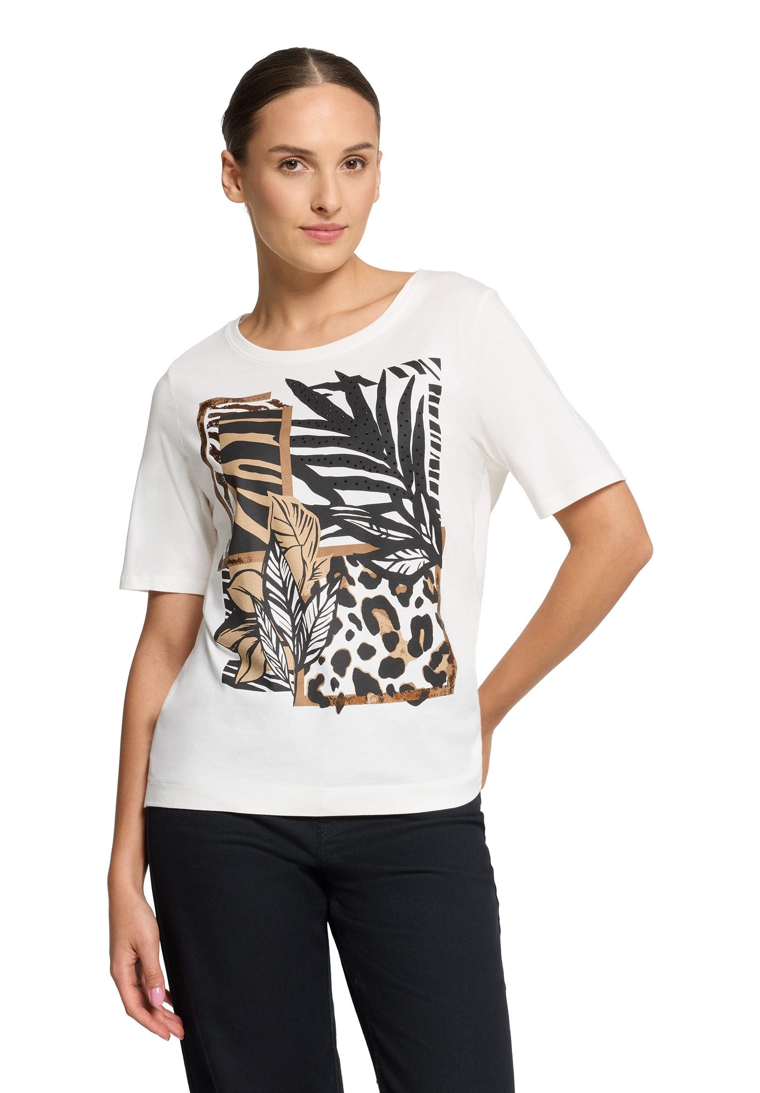 Kurzarmshirt Betty Barclay Damen Basic Shirt mit Placement