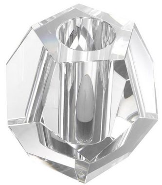 Casa Padrino Teelichthalter Luxus Teelichthalter 16 x 16 x H. 15 cm - Kristallglas Deko Accessoires