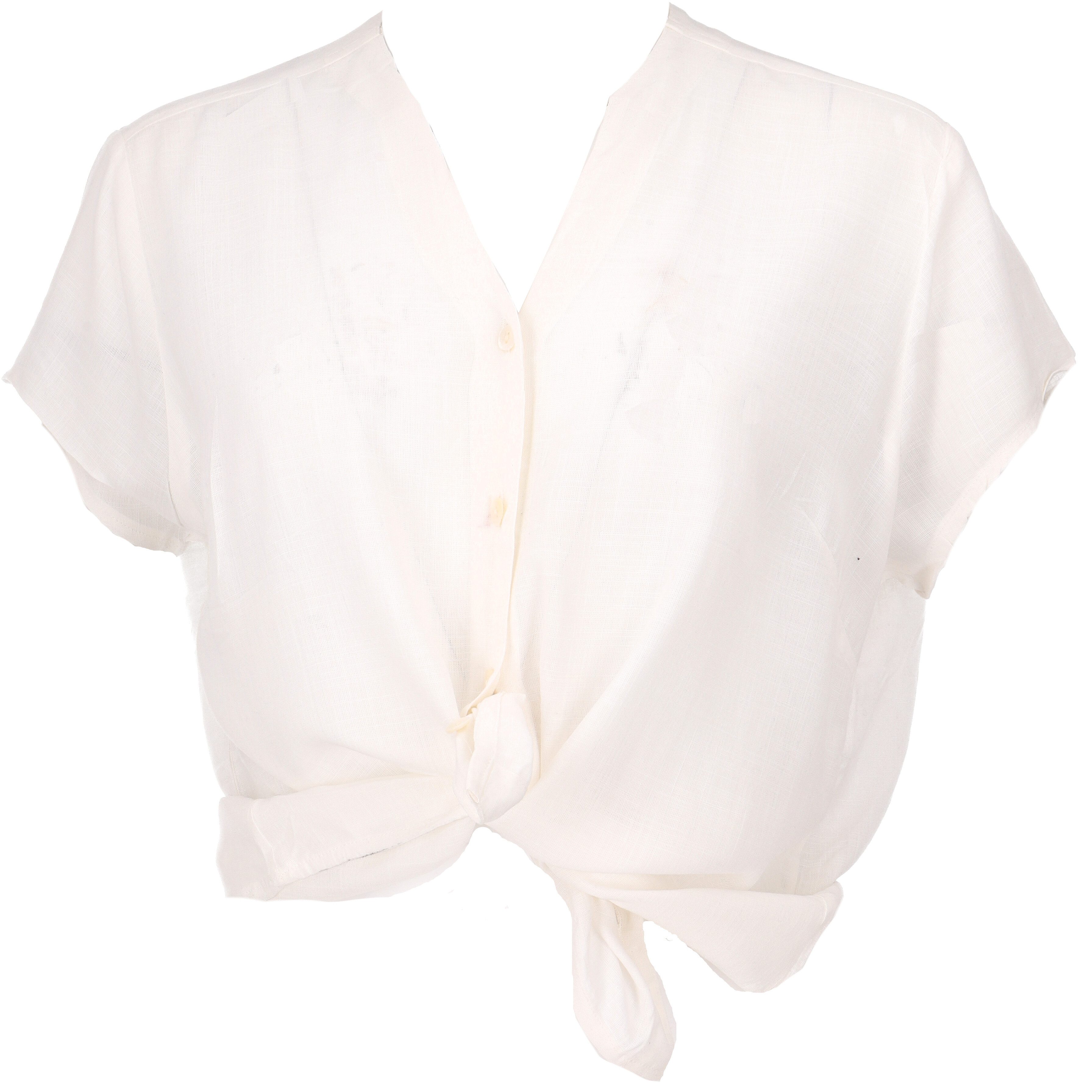 Guru-Shop Longbluse Luftiges Basic Blusentop, kurzarm günstig online kaufen