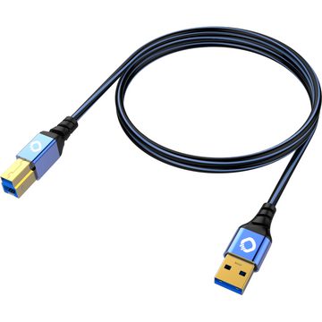 Oehlbach USB Plus B3 USB 3.2 Gen 2 Kabel Typ A auf Typ B USB-Kabel, USB 3.2 Gen 1 Typ-A, USB 3.2 Gen 1 Typ-B (50 cm)