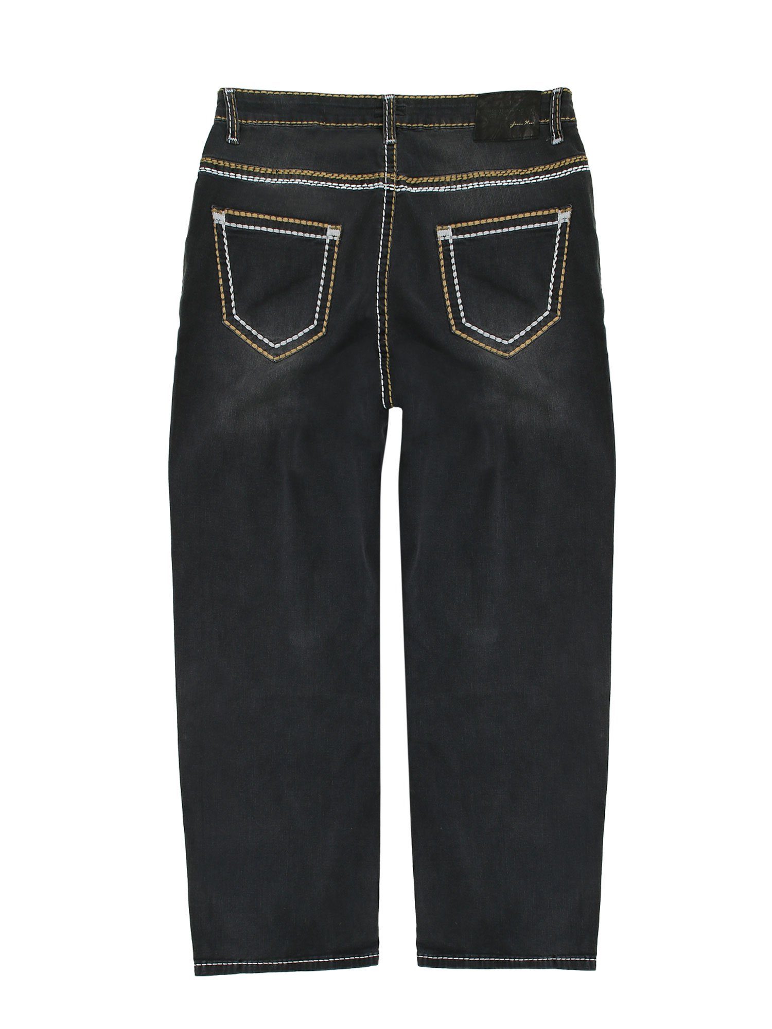 Jeanshose Übergrößen Lavecchia dicker Stretch Herren mit Comfort-fit-Jeans Naht & Elasthan LV-503 stone-black