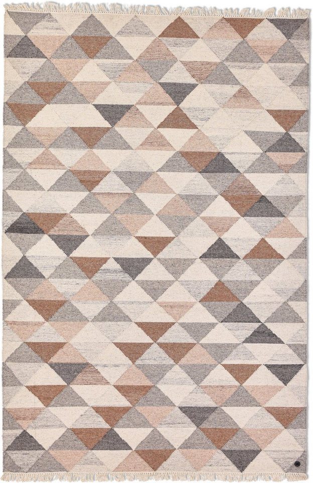Teppich »Triangle Kelim«, TOM TAILOR, rechteckig, Höhe 5 mm, handgewebt, mit Fransen, Boho-Style, Wohnzimmer-HomeTrends