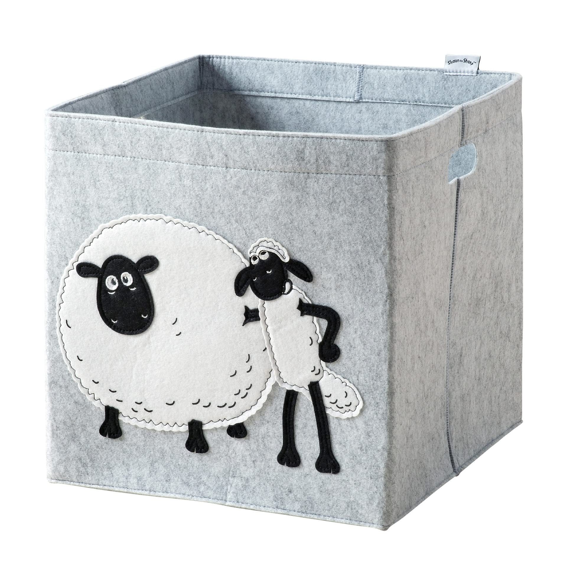 Lifeney Aufbewahrungsbox Aufbewahrungsbox für Kinder 33 x 33 x 33 cm aus Filz für Spielzeug, Kultiges Schaf-Design, passend für Würfelregale