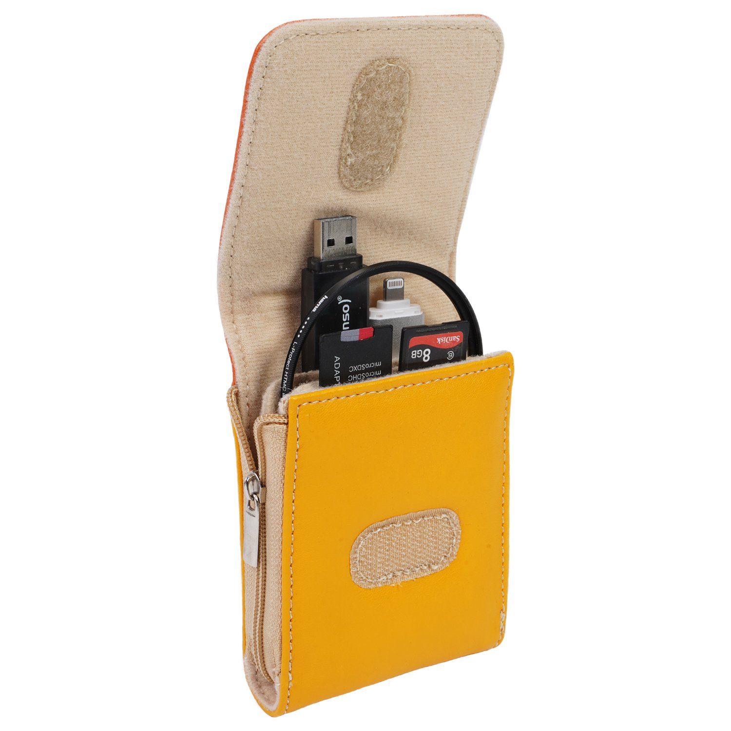 Speicherkarten-Tasche Zubehör Memory Card-Case Schutz-Hülle für Orange, kleinteiliges und Etui Speicherkarten, Foto-Filter Hama