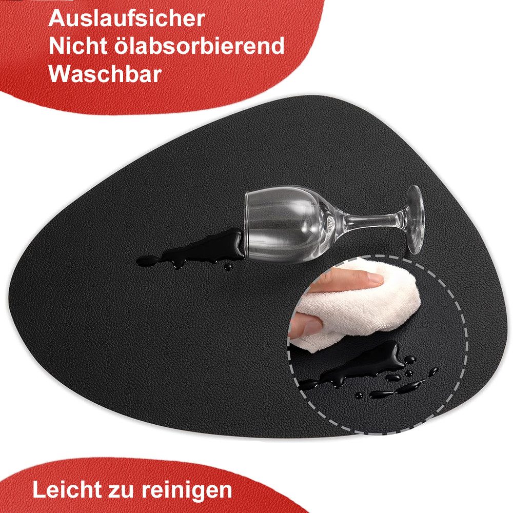 Coonoor Platzset Tischset, Kunstleder, abwischbar, (4-St), Tischsets und Un günstig online kaufen