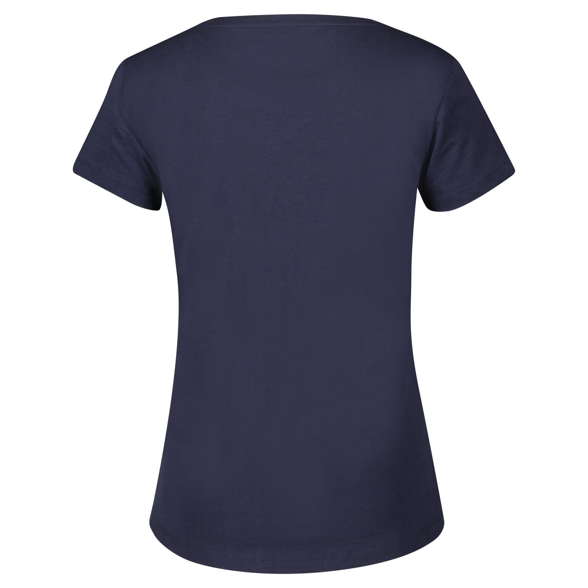 T-Shirt Tee Dark Scott Damen Scott Blue Pocket Kurzarm-Shirt S/sl W