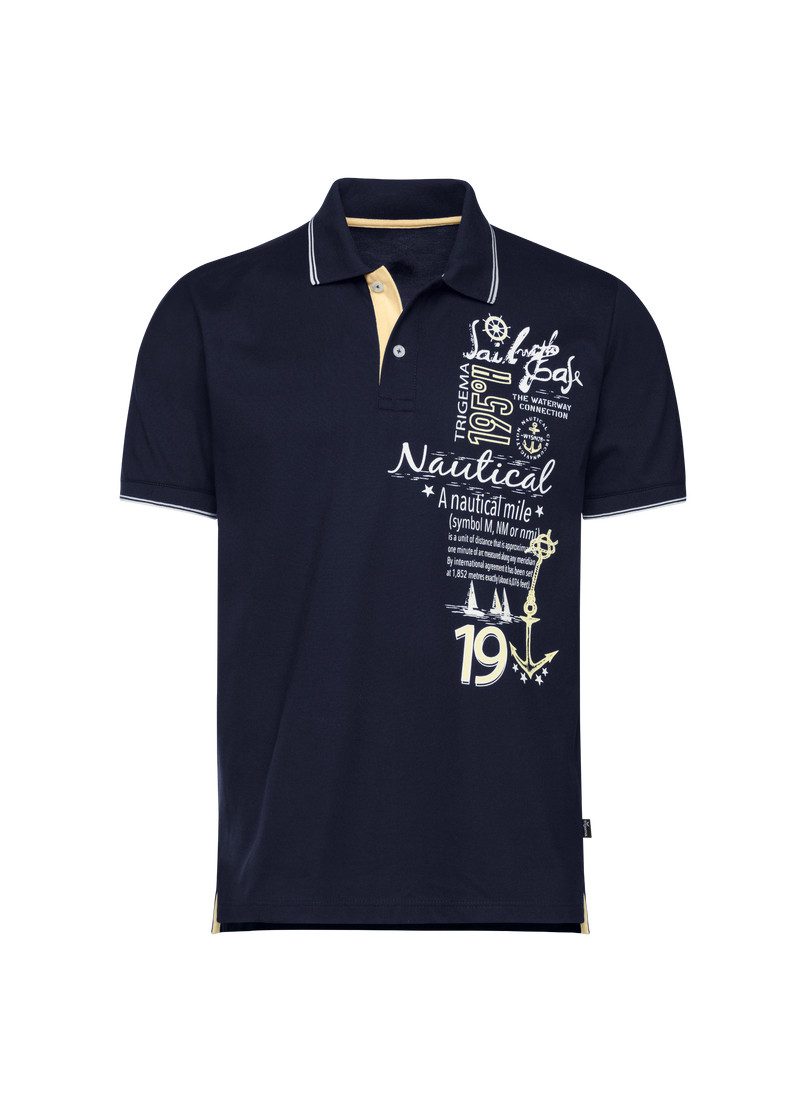 Trigema Poloshirt TRIGEMA Poloshirt mit maritimem Printmotiv (1-tlg) günstig online kaufen