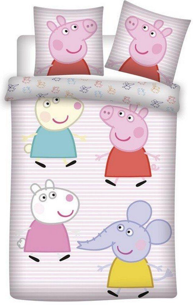 Peppa Pig Kinderbettwäsche Wutz Schwein Kinder Bettwäsche Set Mädchen Baumw günstig online kaufen