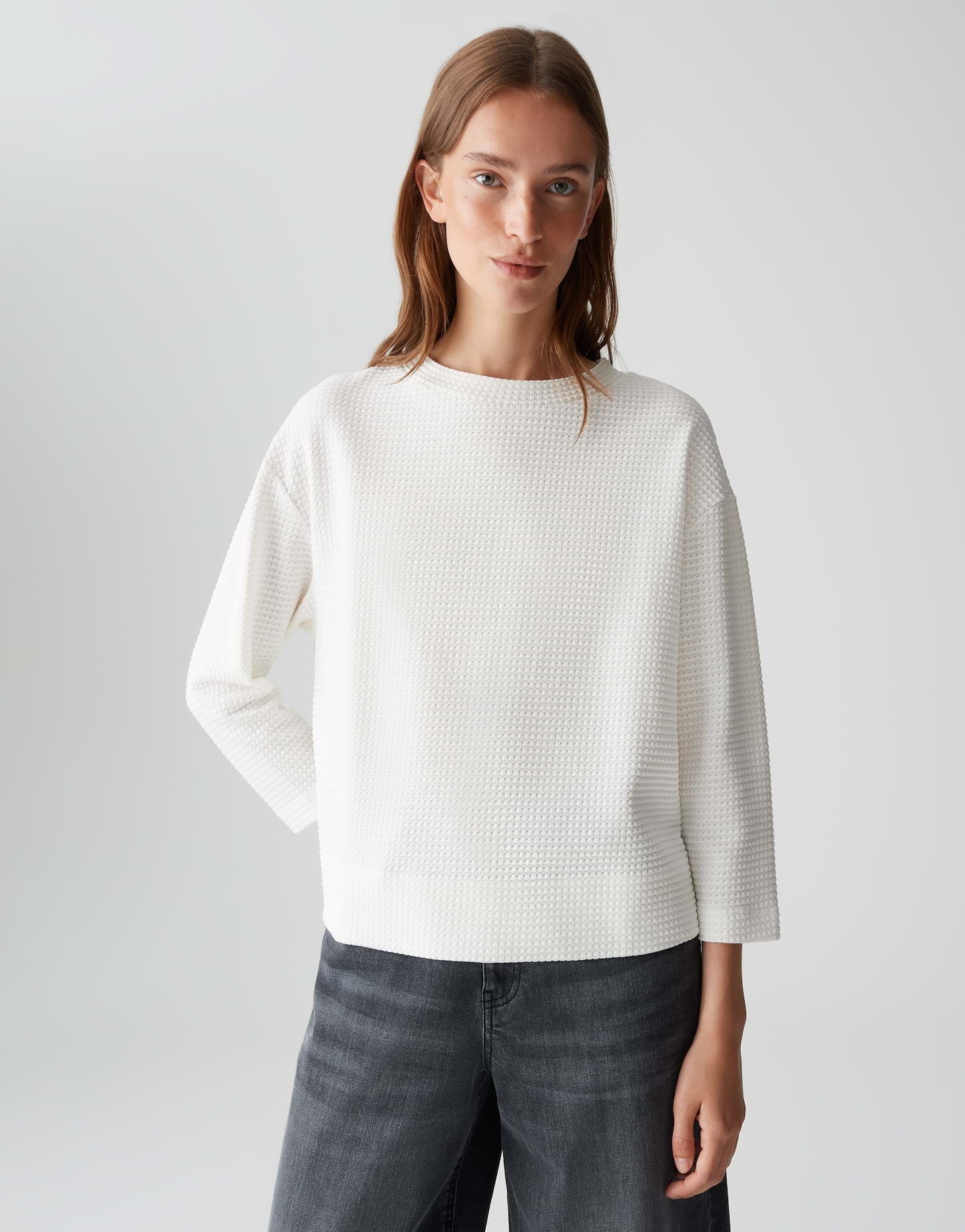 OPUS Sweatshirt GELIX mit zweifarbiger Struktur günstig online kaufen