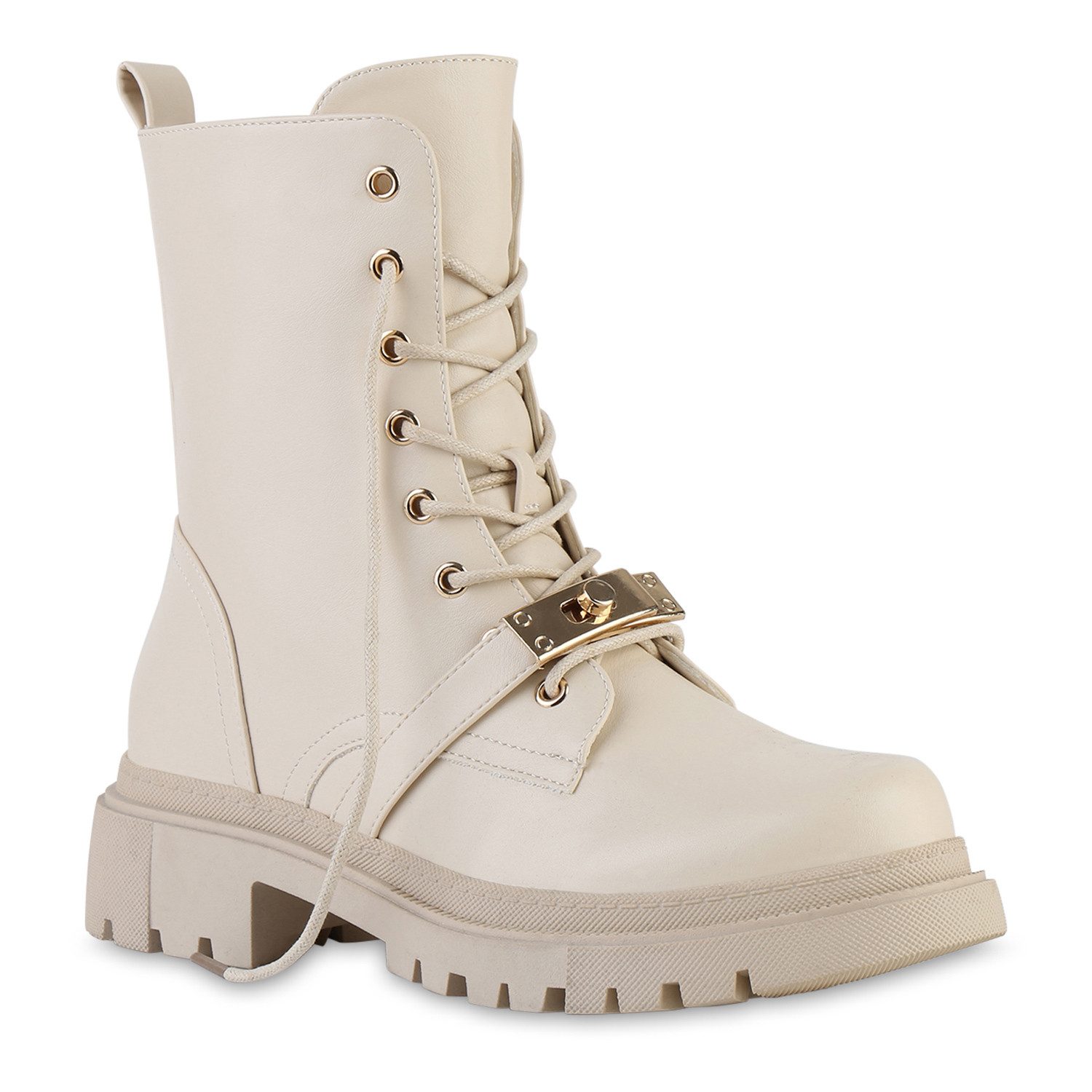 VAN HILL 841890 Schnürstiefelette Damen-Schnürstiefeletten mit Metallverzie günstig online kaufen