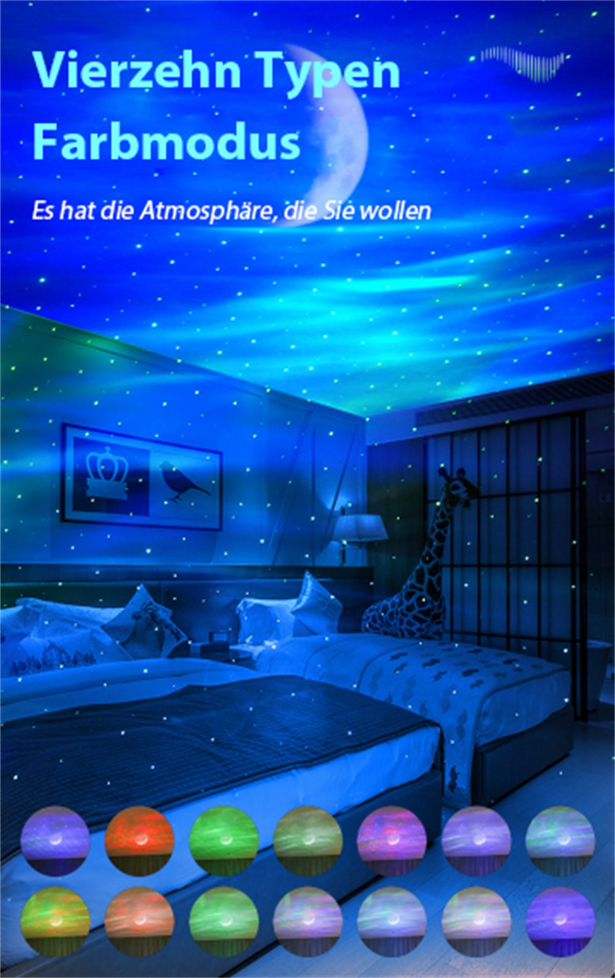 carefully selected LED Weiß LED-Sternenhimmellicht, rotierende Musik-Nachtlicht-Geschenkbox bunte Nachtlicht