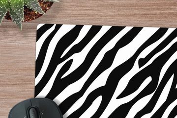 MuchoWow Gaming Mauspad Tiere - Zebra - Gestaltung (1-St), Mousepad mit Rutschfester Unterseite, Gaming, 40x40 cm, XXL, Großes
