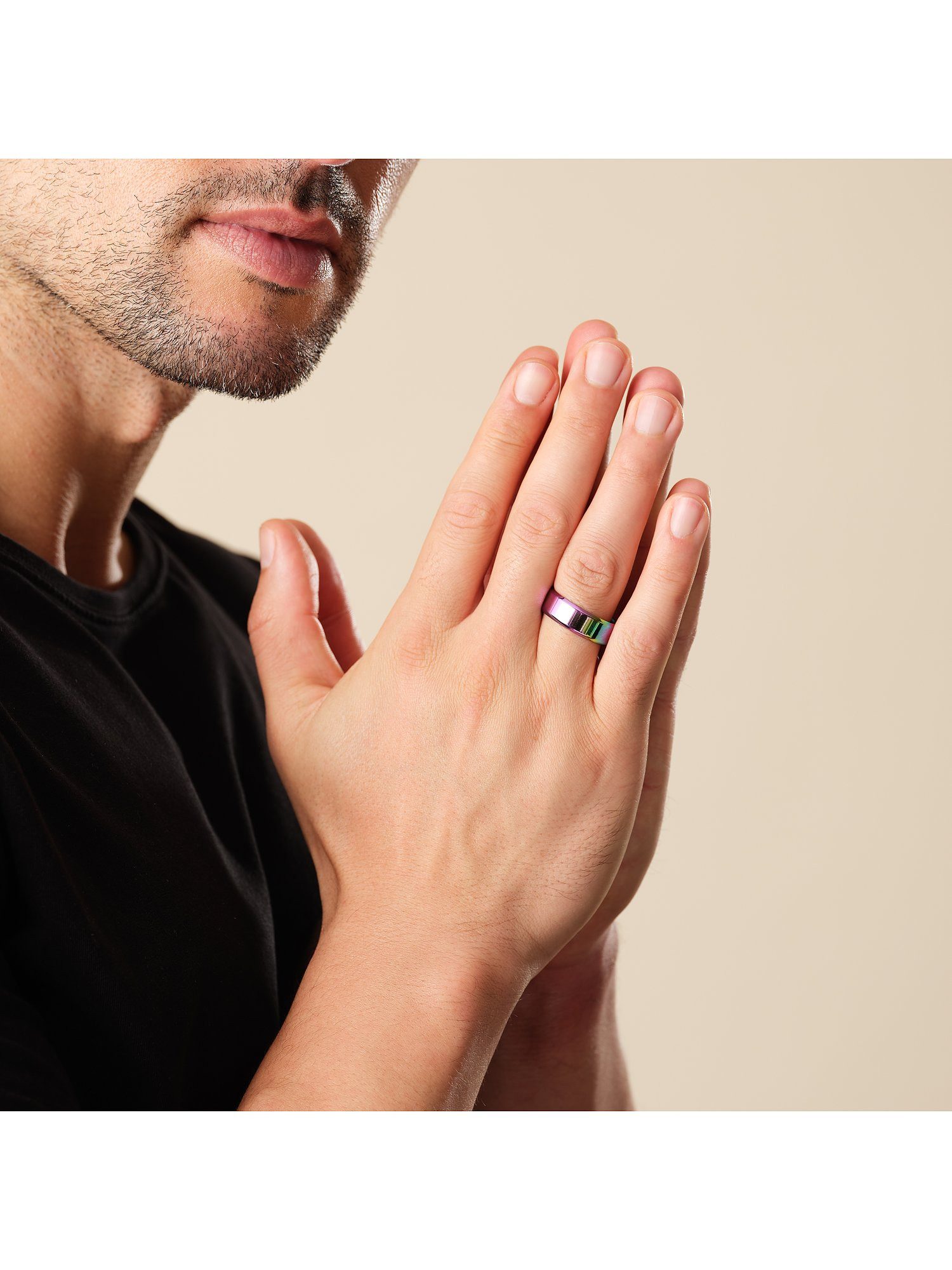 FAVS Fingerring FAVS Herren-Herrenring Edelstahl